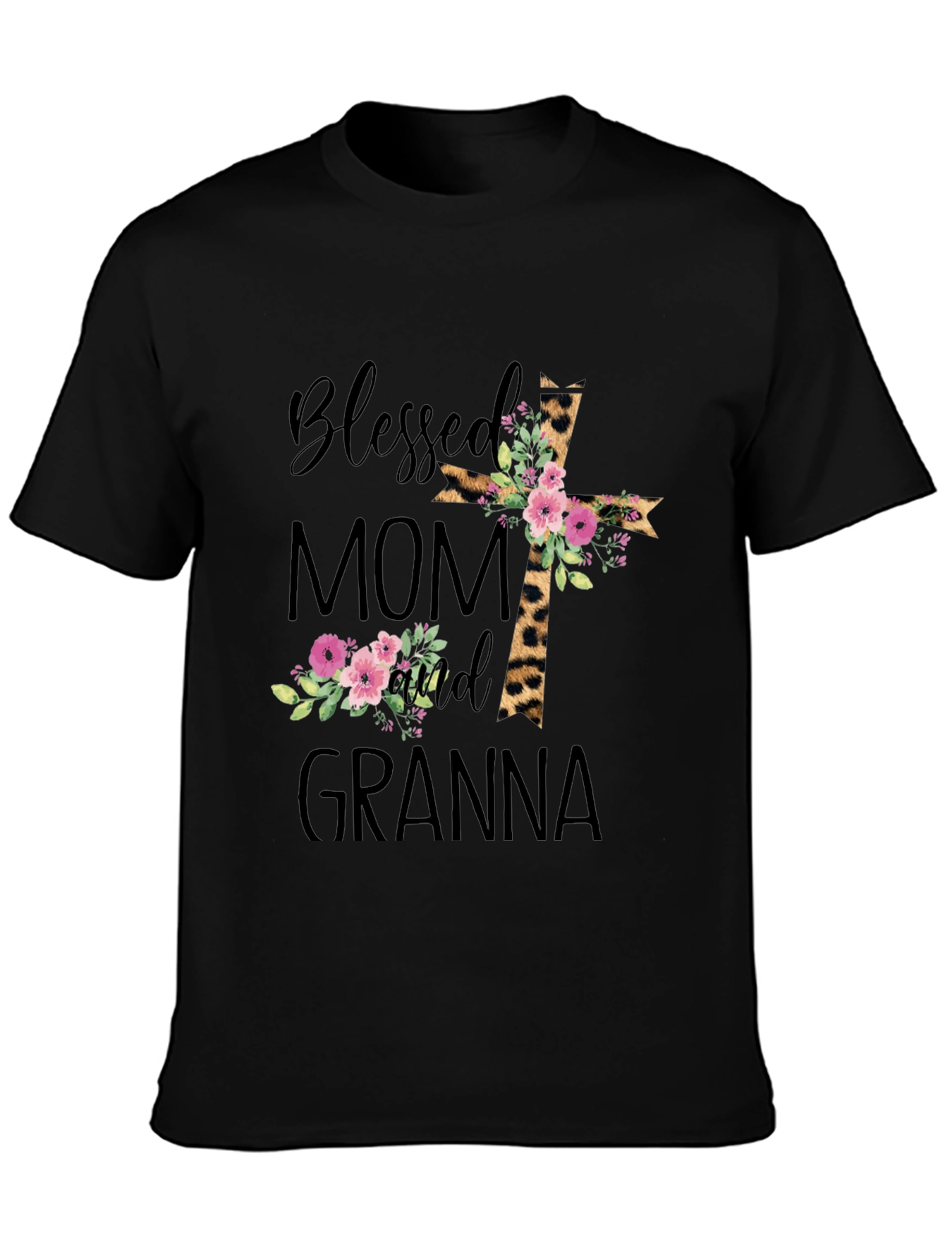 Blessed Mom and Granna Graphic T-Shirt - 3