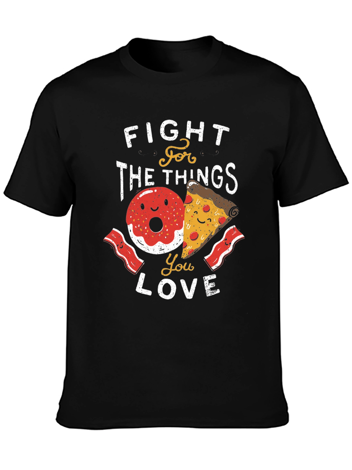 Black Fight For The Things You Love T-Shirt view 3