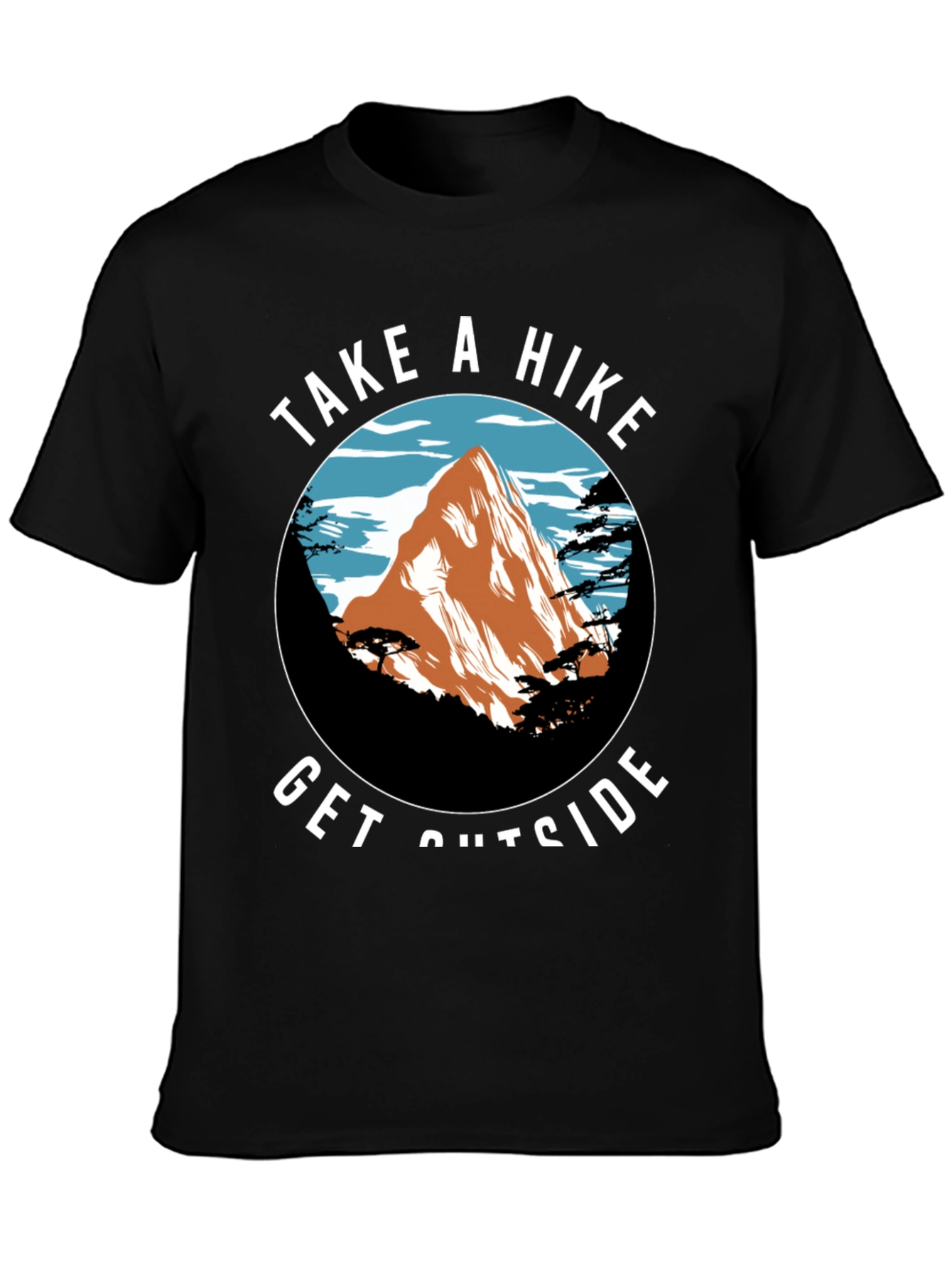 Black Take a Hike Tee - Nature Adventure Shirt view 3