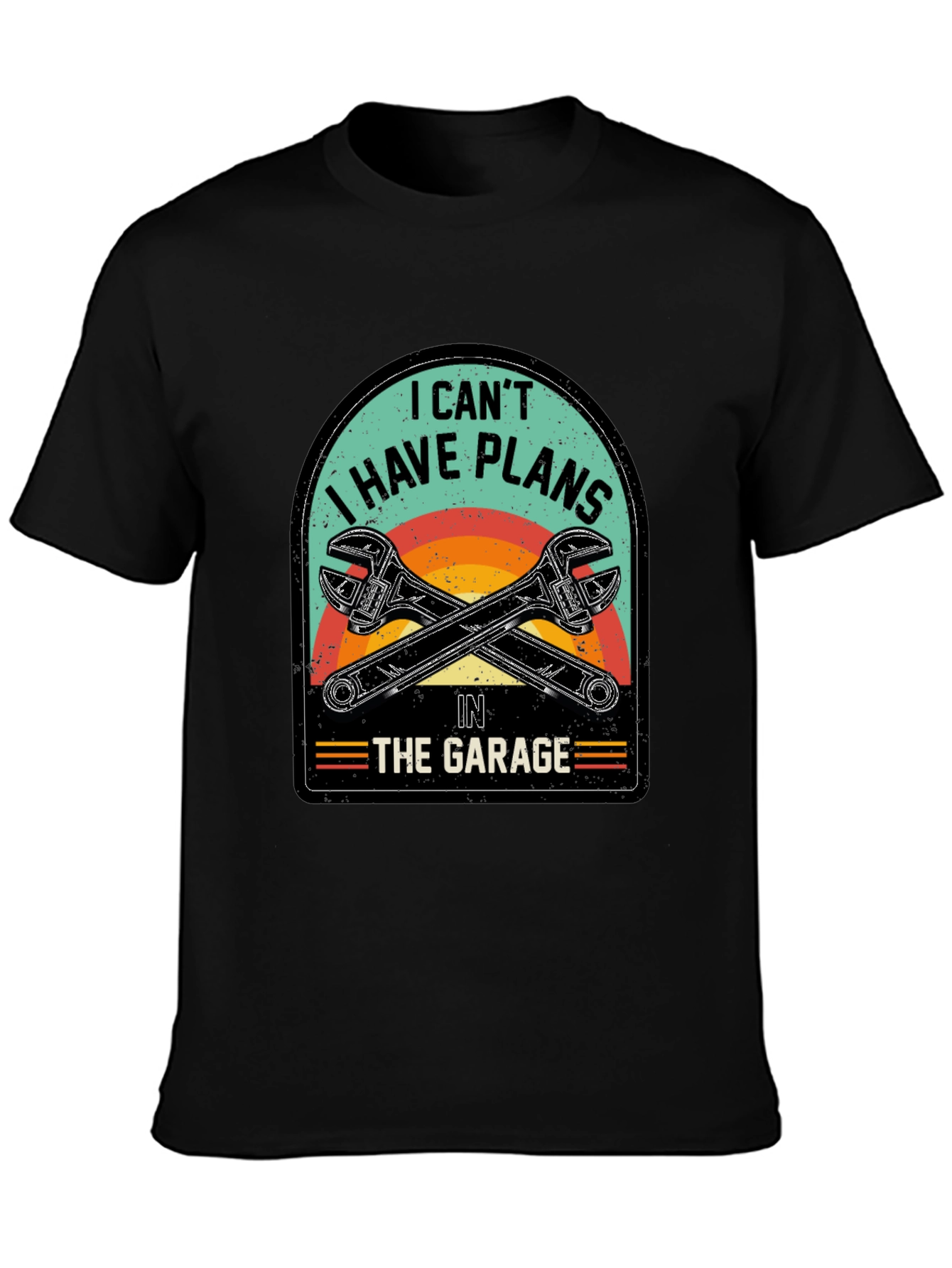 Black Garage Plans T-Shirt - Mechanic Humor Tee view 3