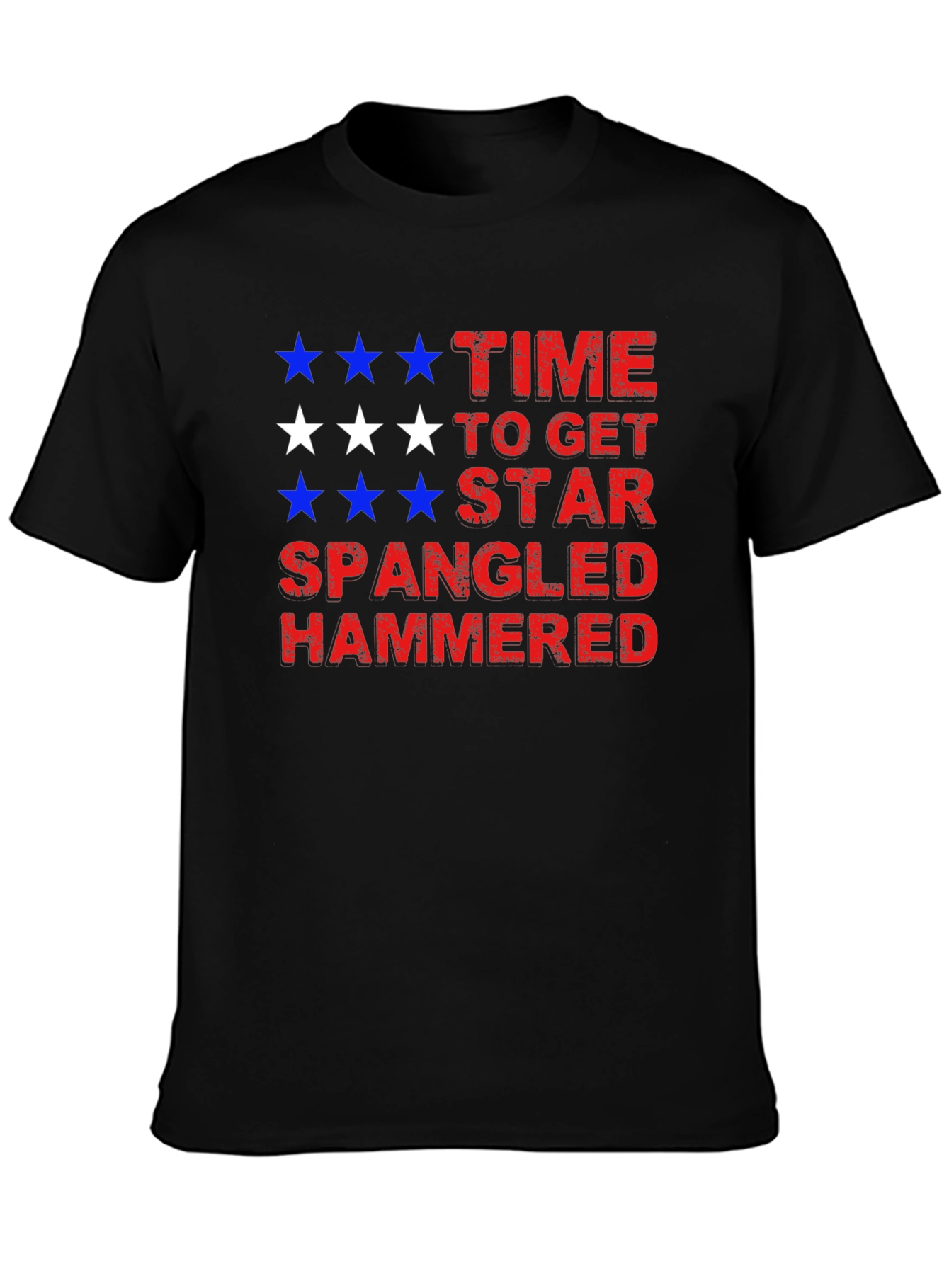 Black Star Spangled Hammered Tee view 3