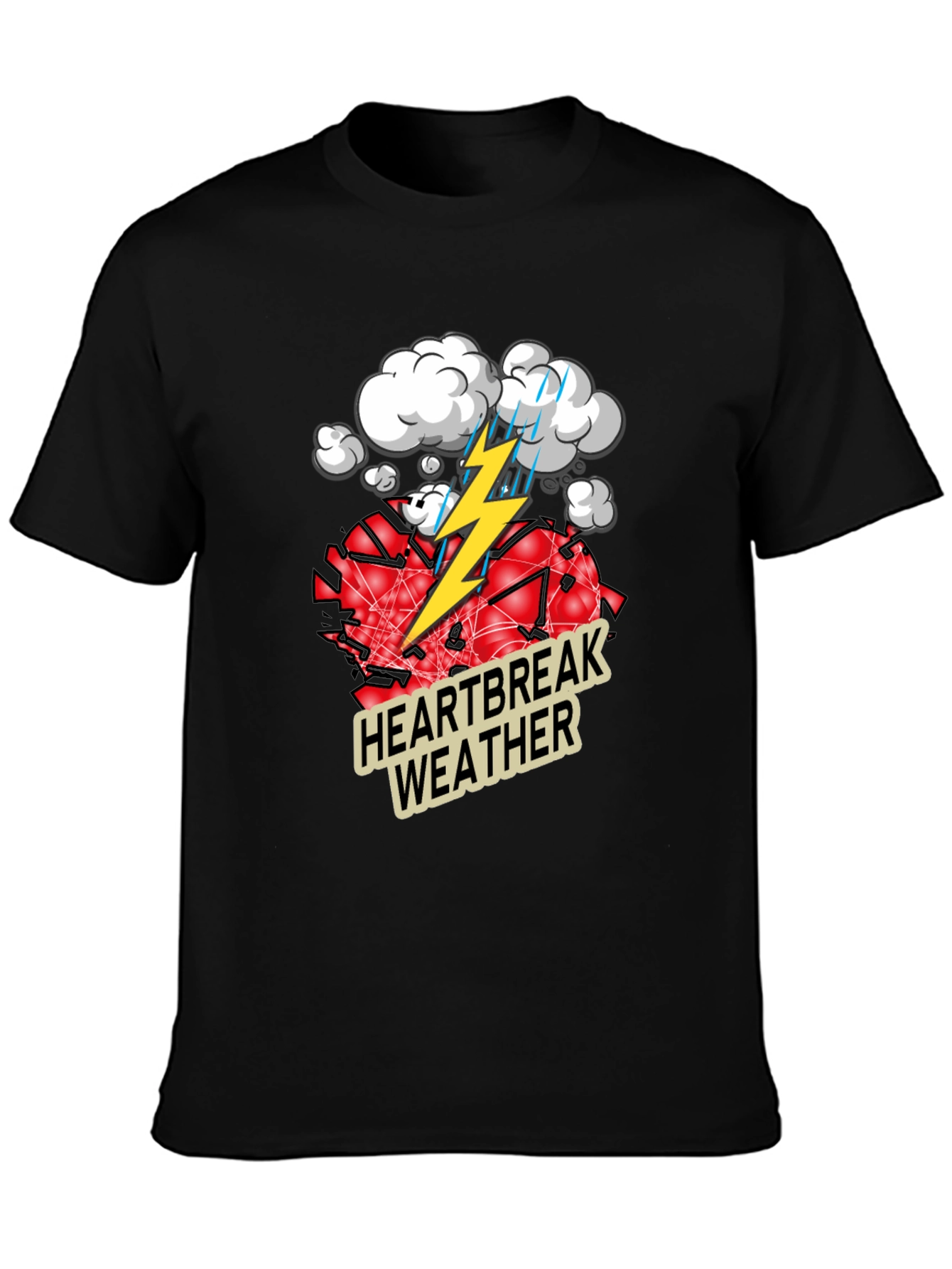 Black Heartbreak Weather Graphic Tee view 3