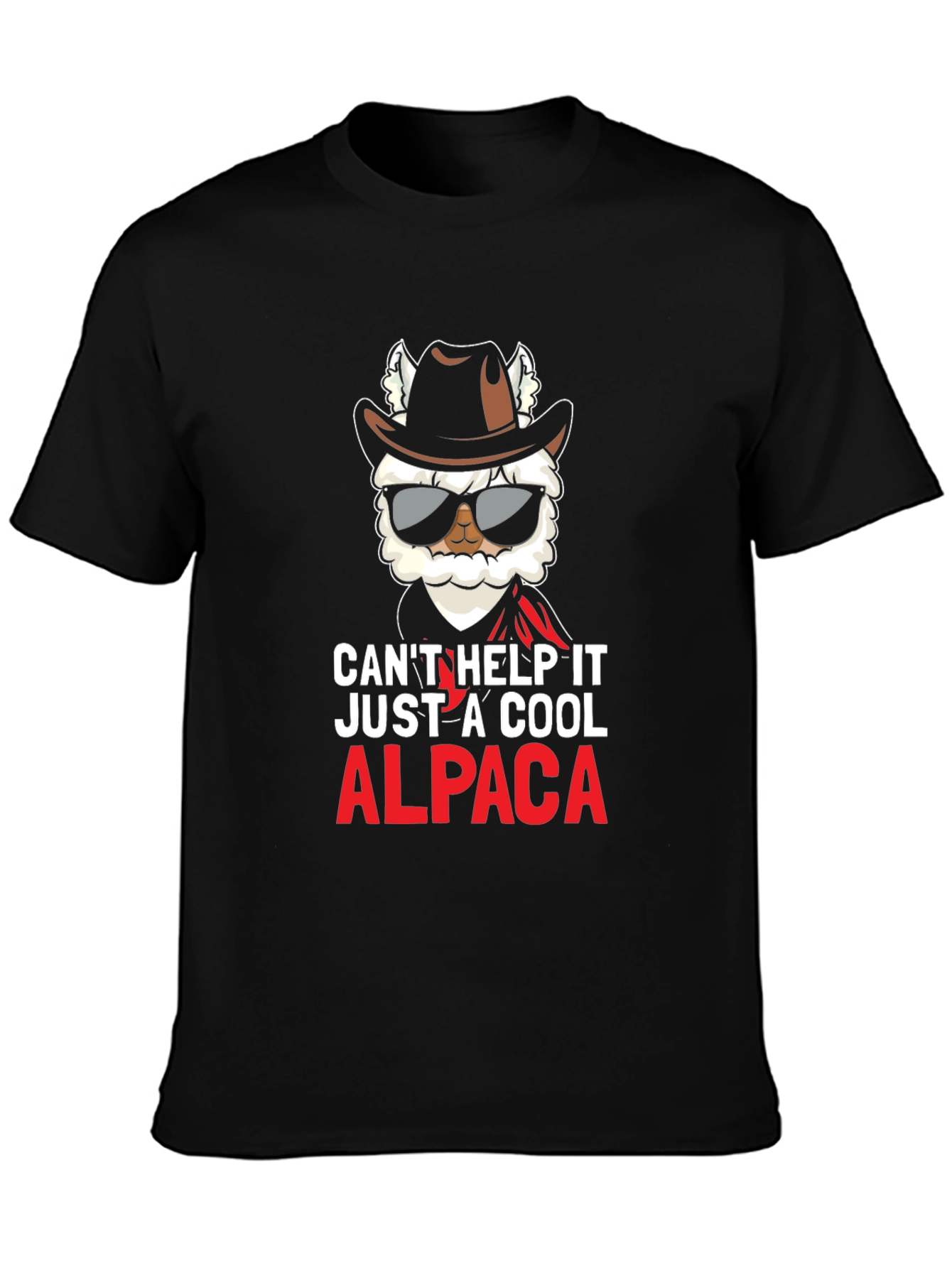 Black Cool Alpaca T-Shirt view 3