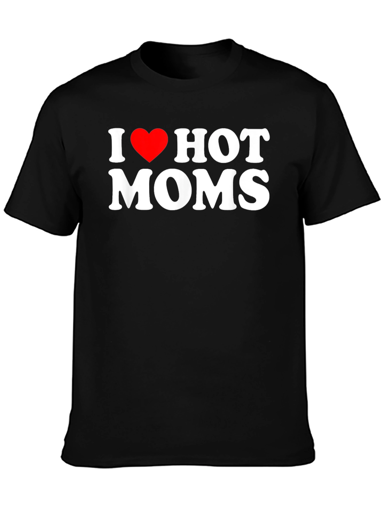 Black I Heart Hot Moms Graphic T-Shirt view 3