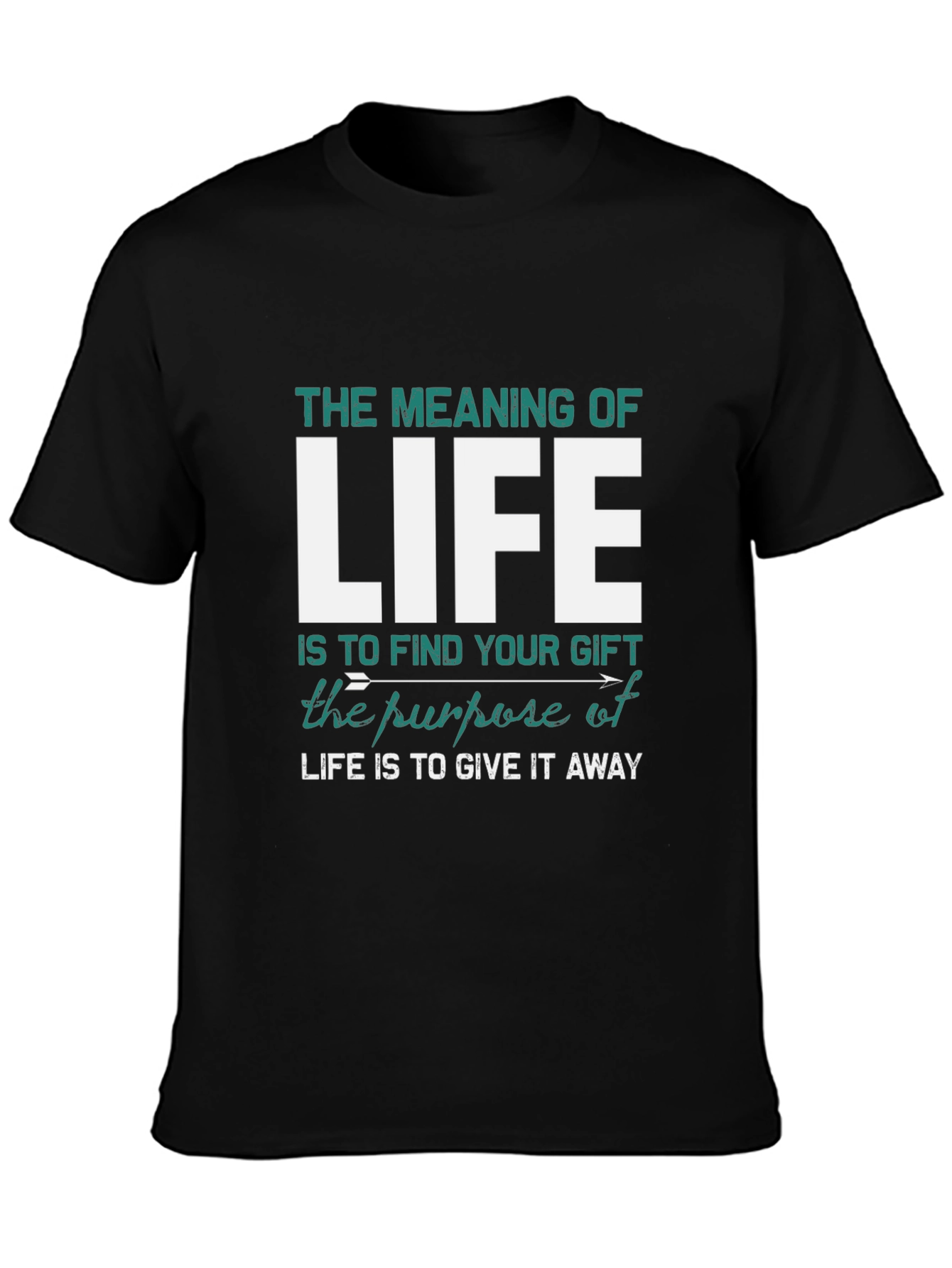 Black Meaning of Life Graphic T-Shirt - Find Your Gift view 3
