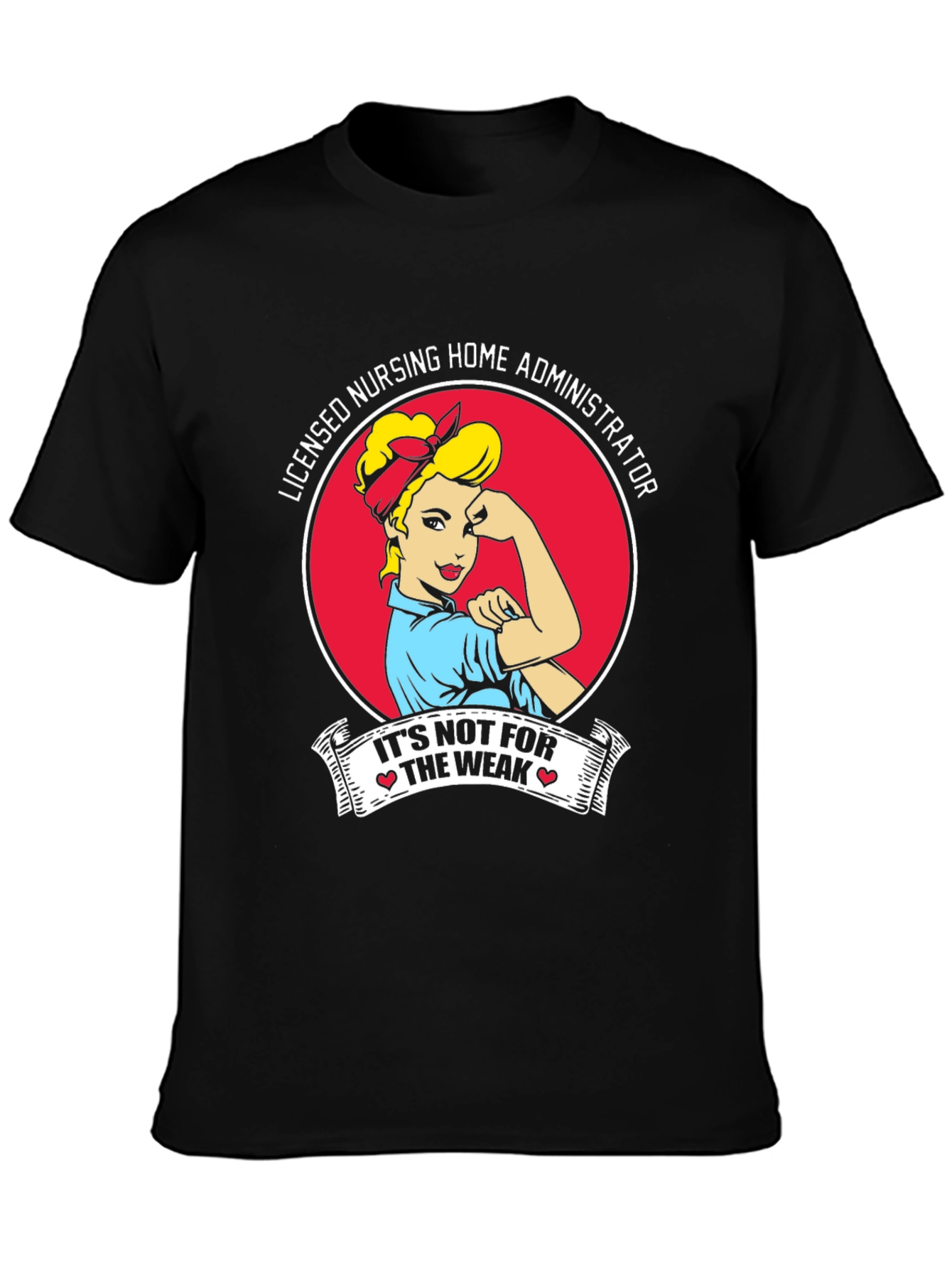 Black Licensed Nursing Home Administrator T-Shirt view 3