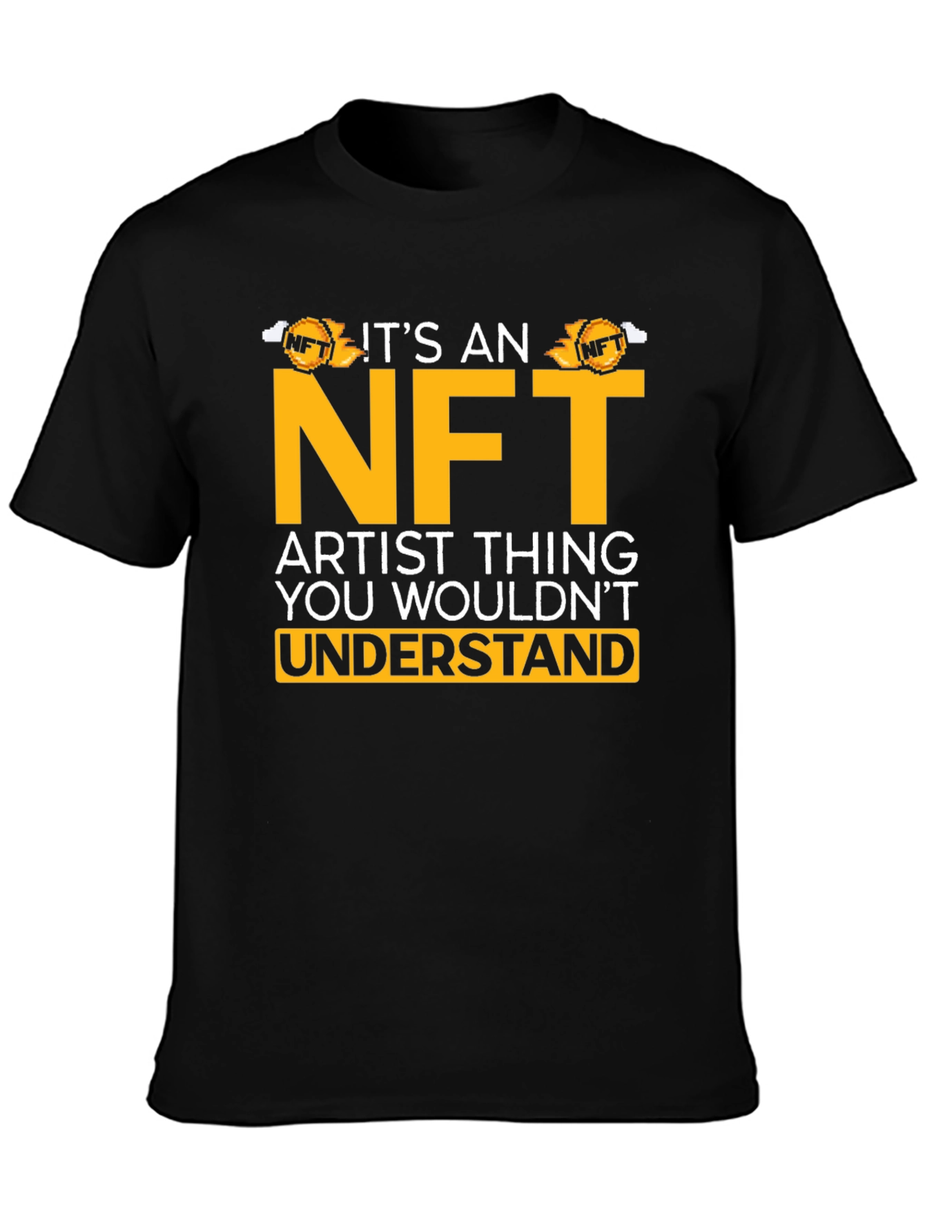 Black NFT Artist T-Shirt - Funny Crypto Art Tee view 3