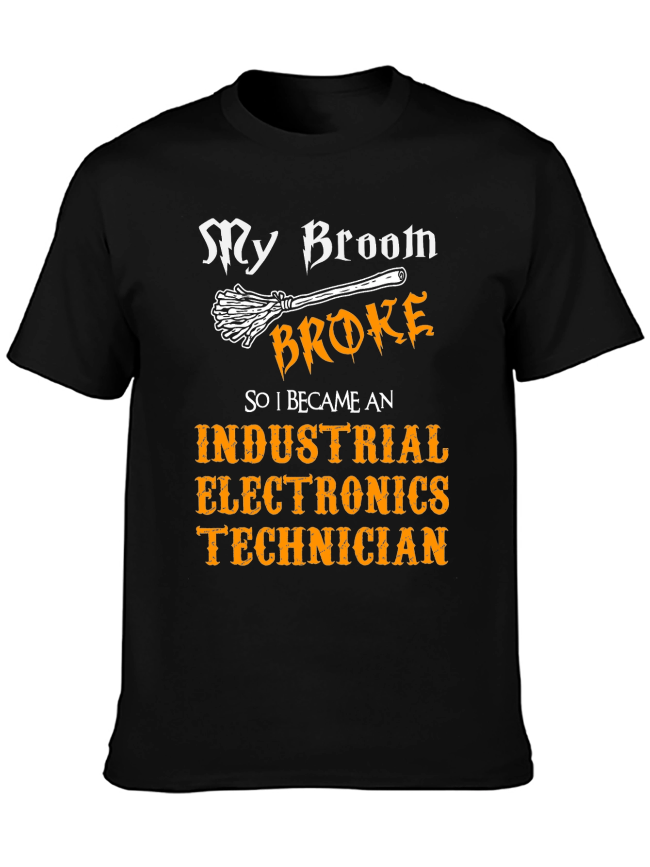 Black Industrial Electronics Technician T-Shirt view 3