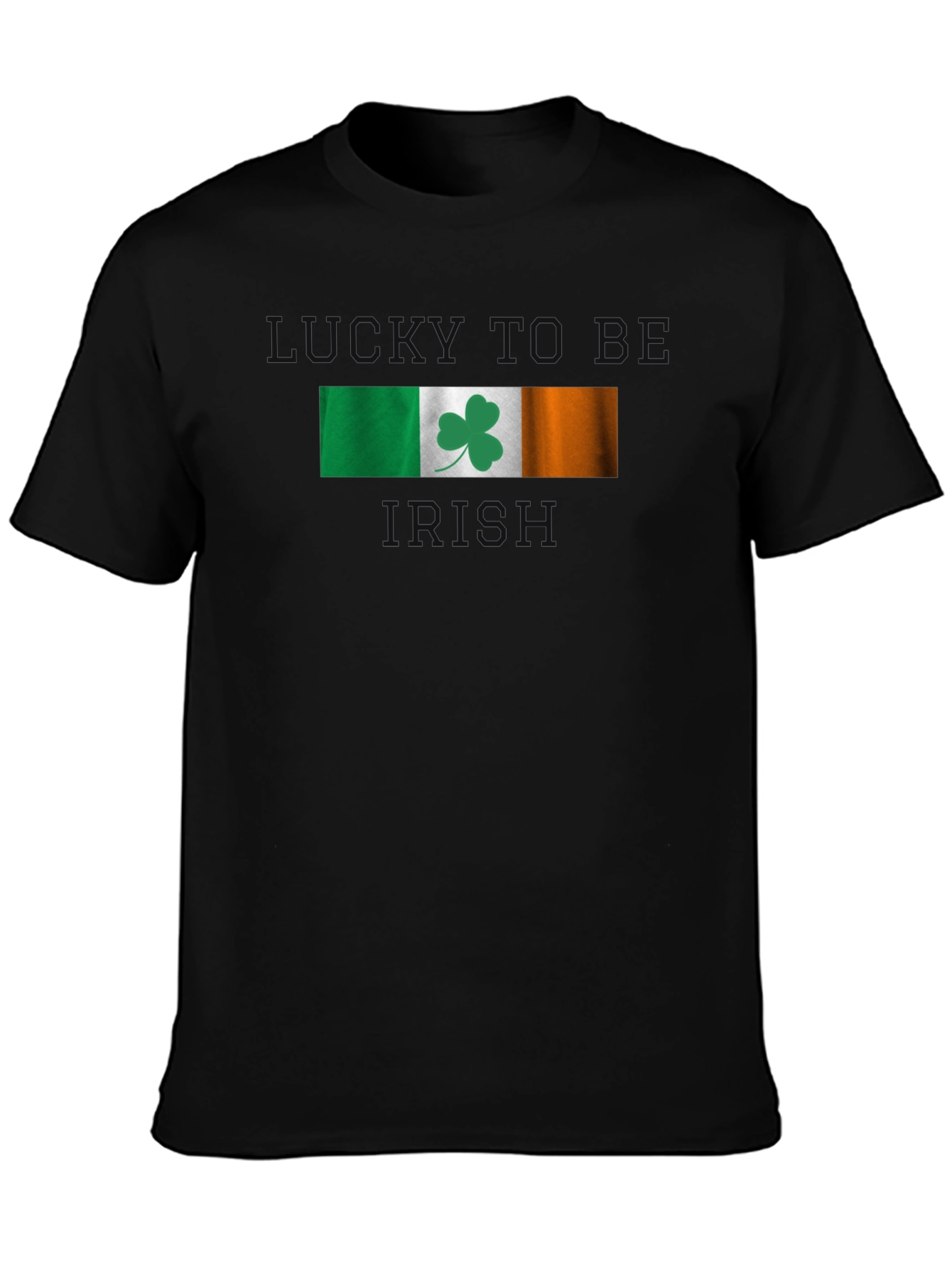 Black Lucky To Be Irish T-Shirt view 3