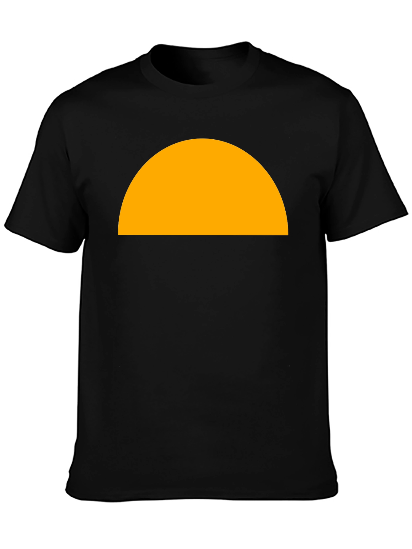 Black Abstract Graphic Tee - Half Circle Design view 3