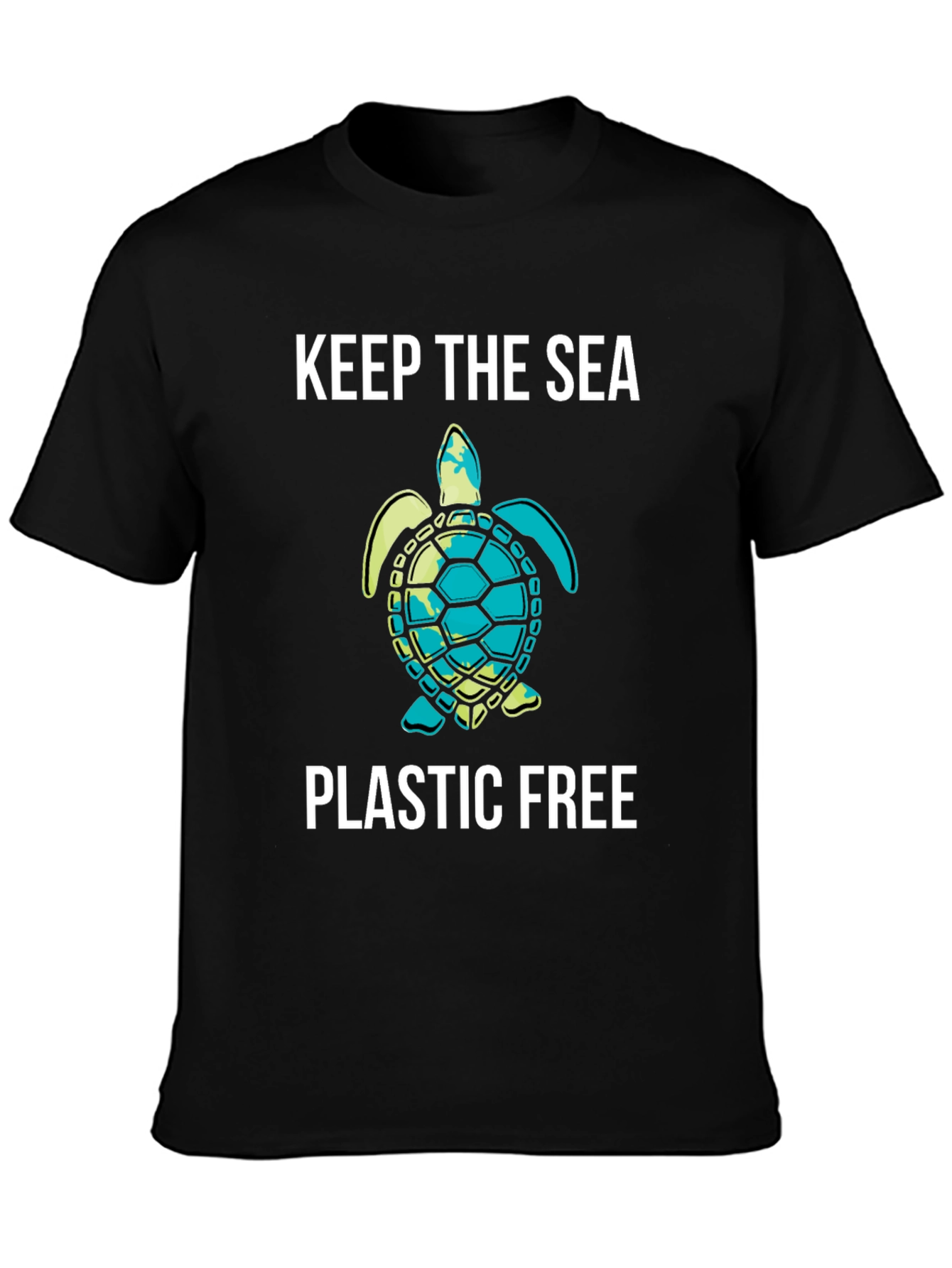 Black Keep The Sea Plastic Free Tee view 3