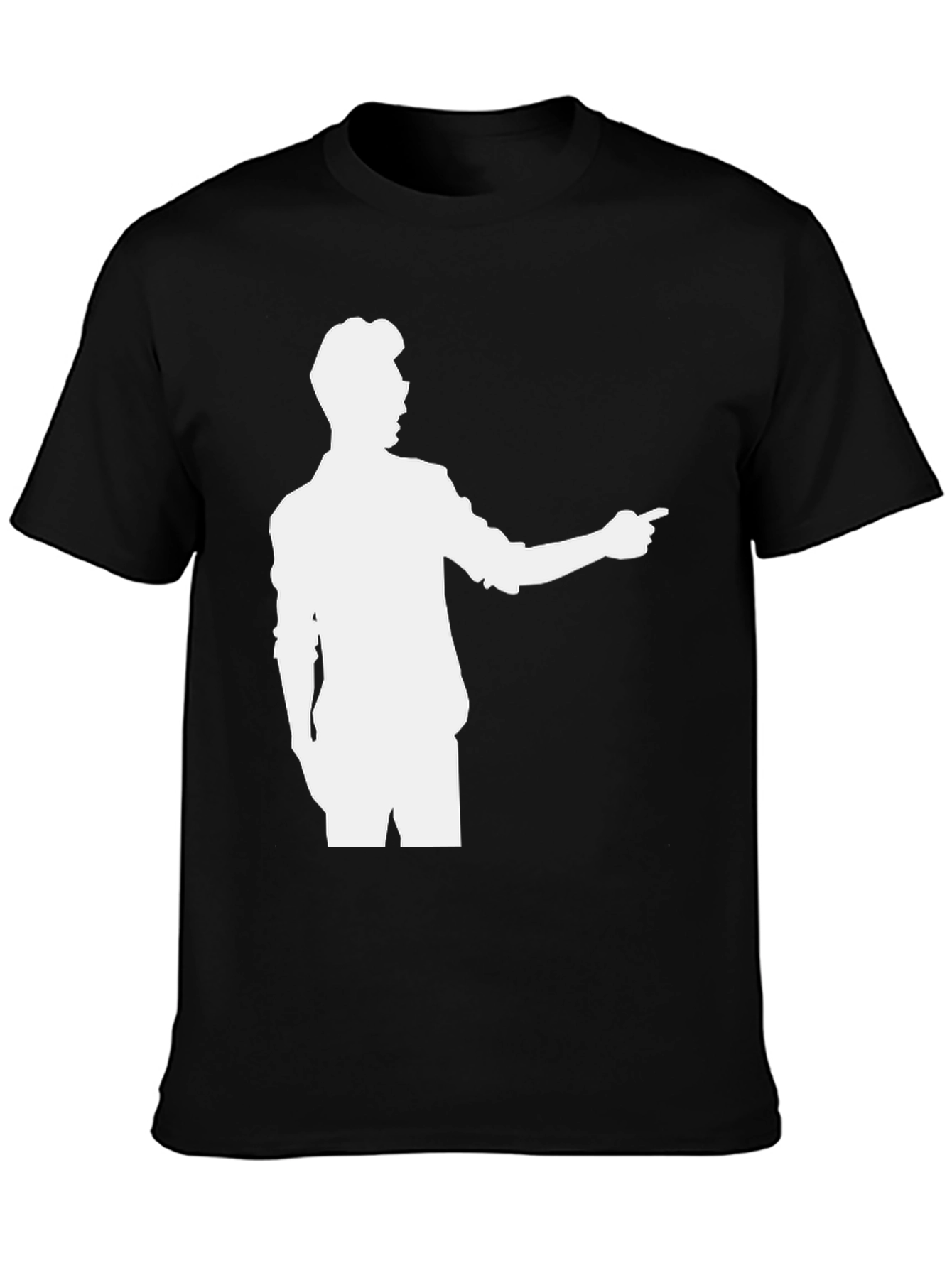 Black Retro Silhouette Graphic Tee - Classic Black view 3