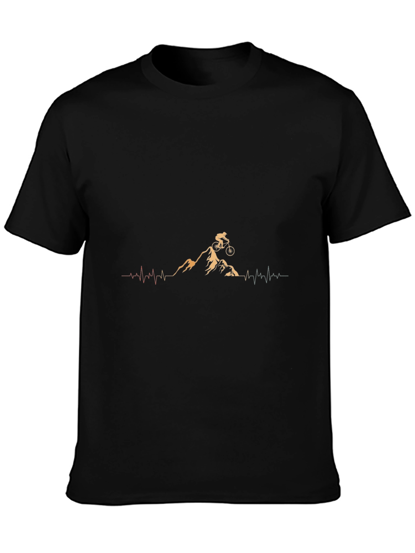Black Mountain Bike Heartbeat T-Shirt view 3