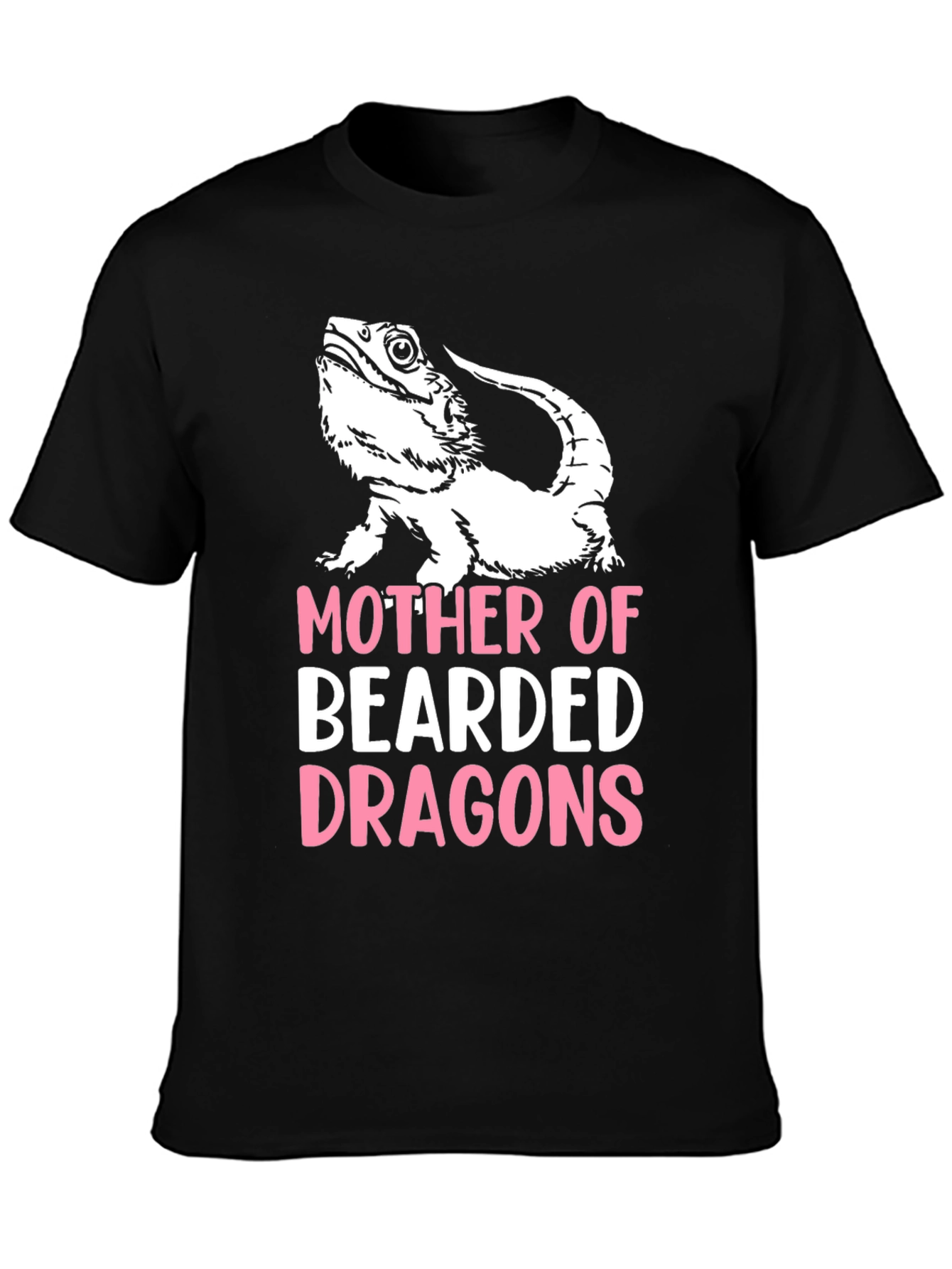 Black Mother of Bearded Dragons T-Shirt view 3