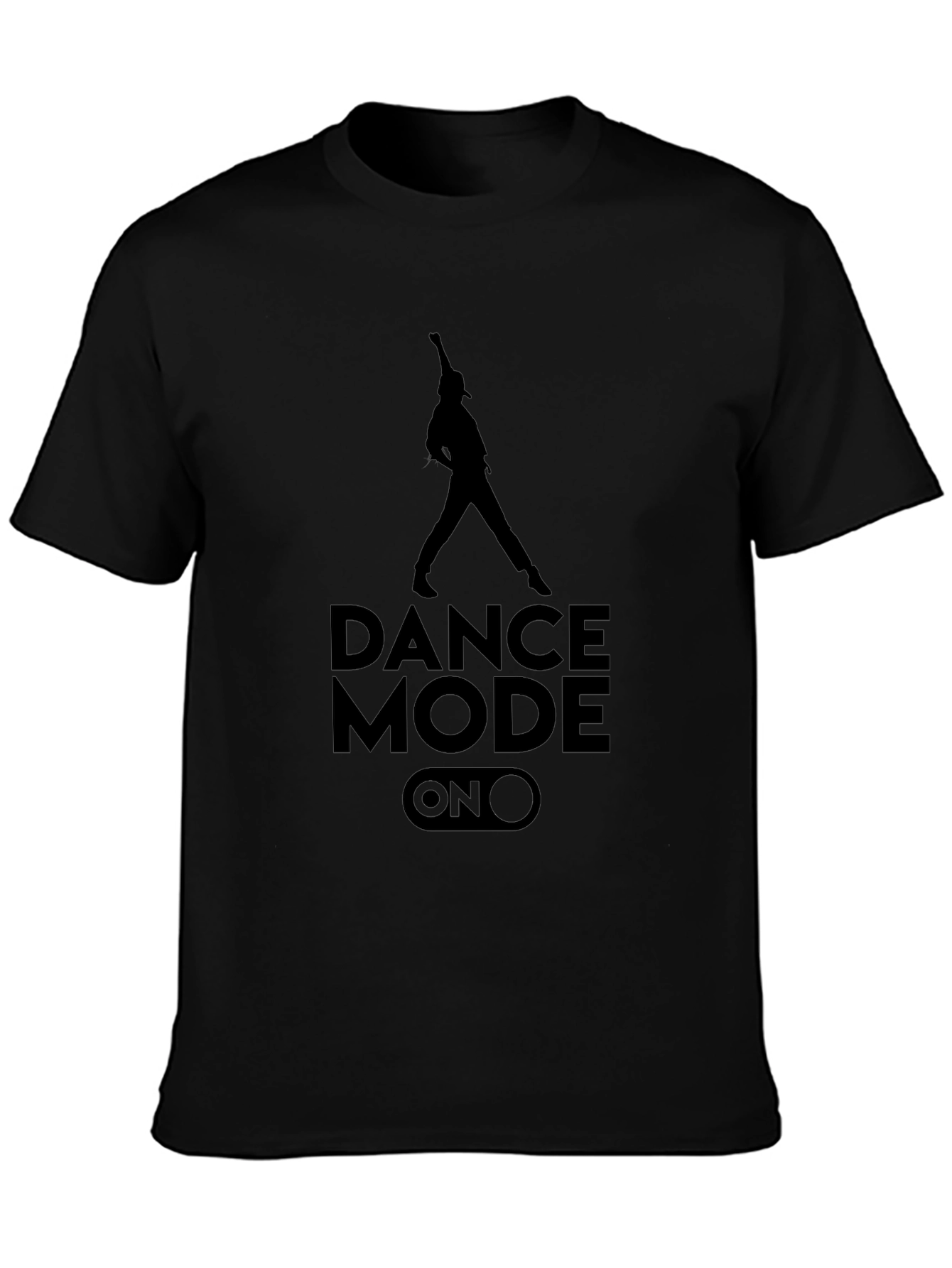 Black Dance Mode On Graphic Tee - Black view 3