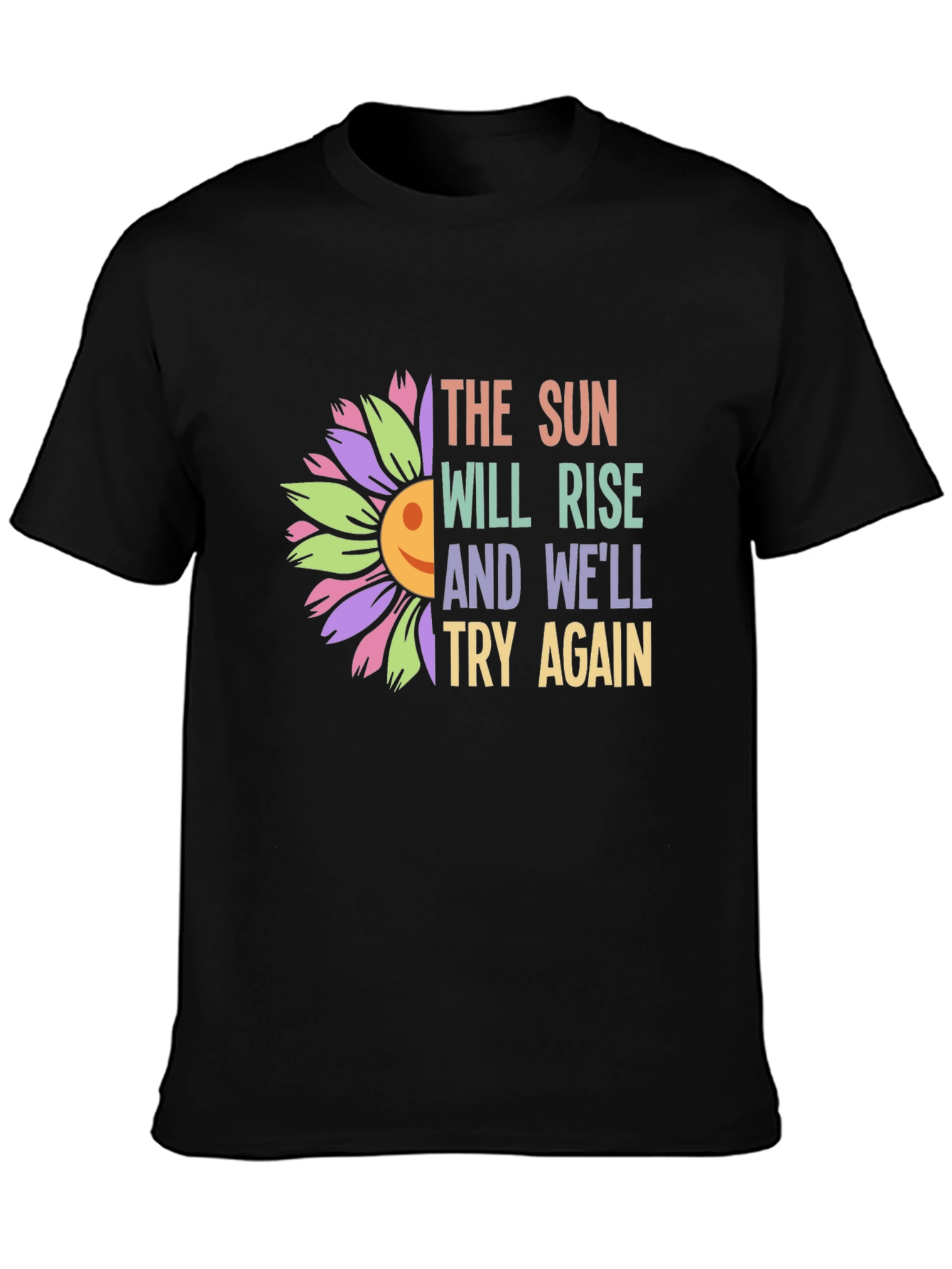 Black Rise Again Sunflower Graphic Tee view 3