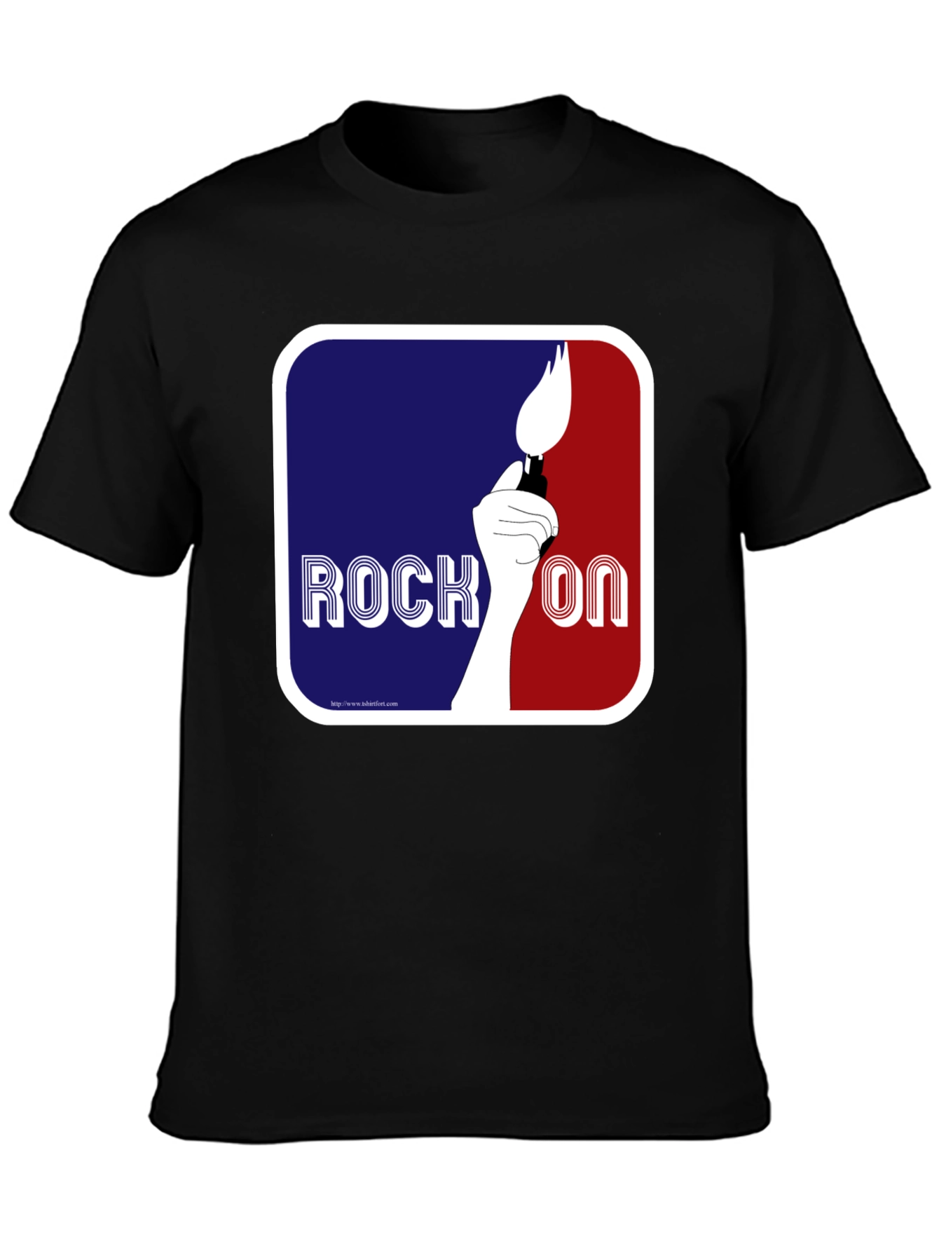 Black Rock On Graphic T-Shirt - Retro Design view 3
