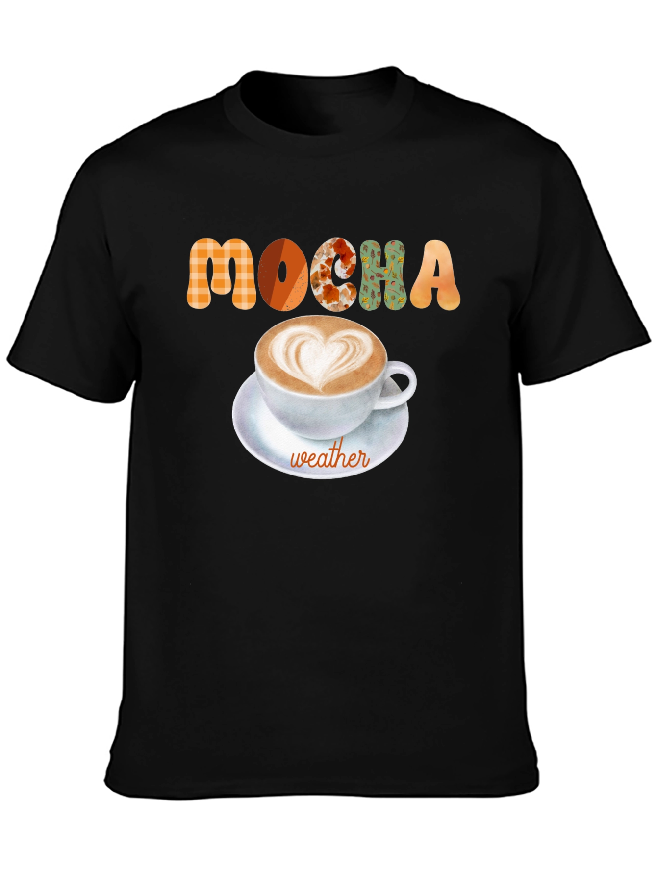 Black Mocha Weather T-Shirt Fall Coffee Latte Shirt view 3