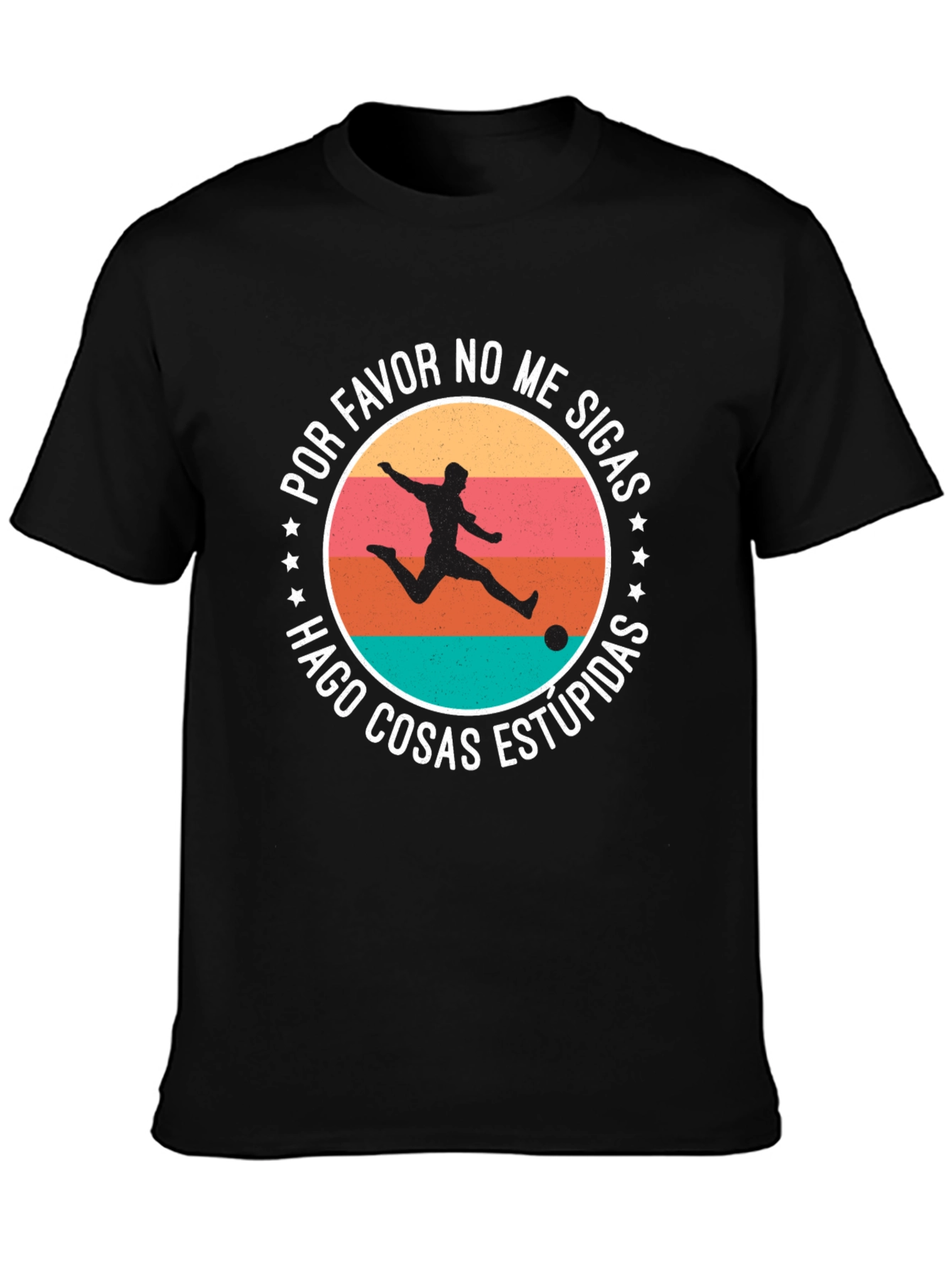 Black Soccer Silhouette Graphic Tee - Do Not Follow view 3