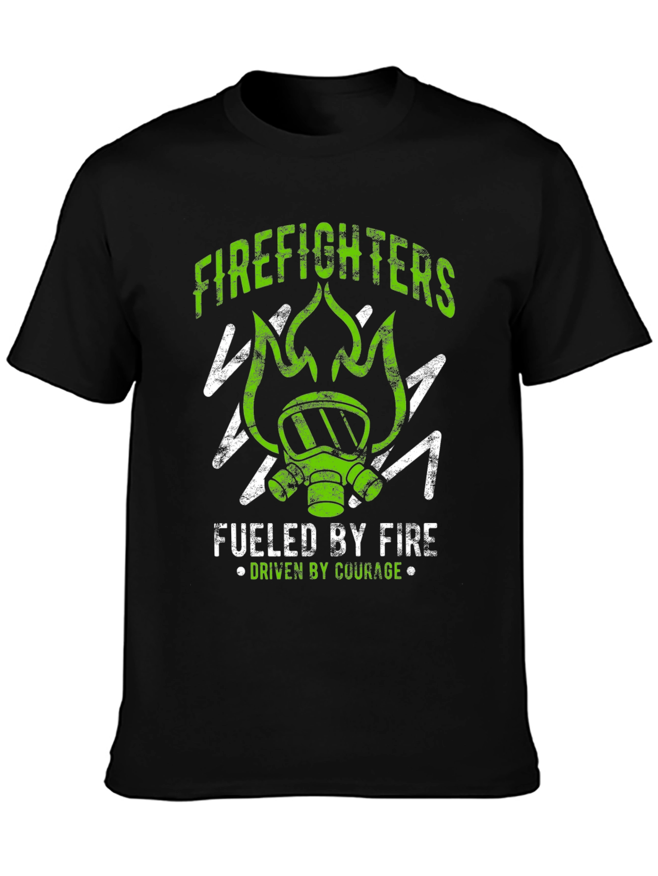 Black Firefighter Graphic Tee - Fueled By Fire Courage view 3