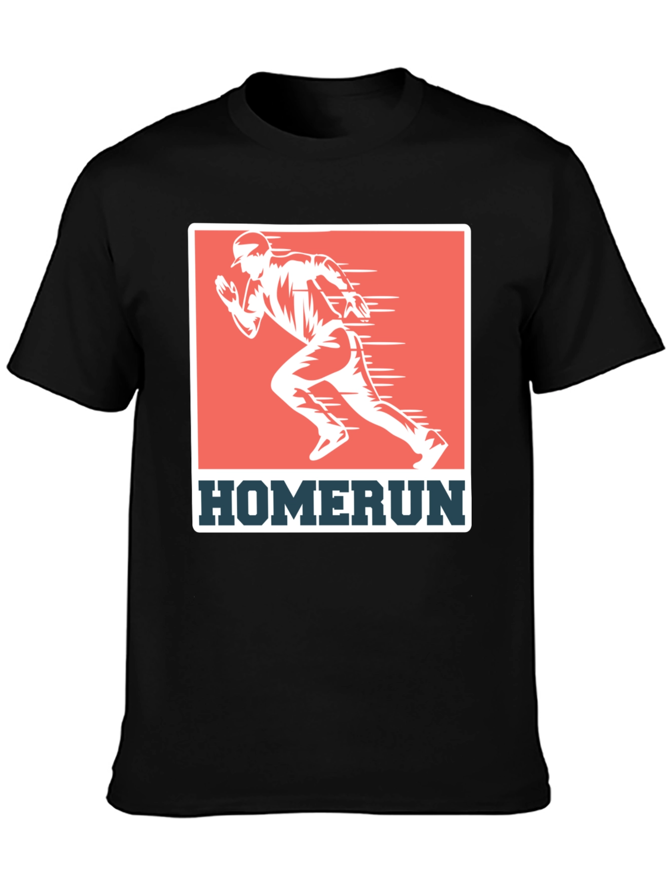 Black Homerun Baseball Graphic Tee view 3