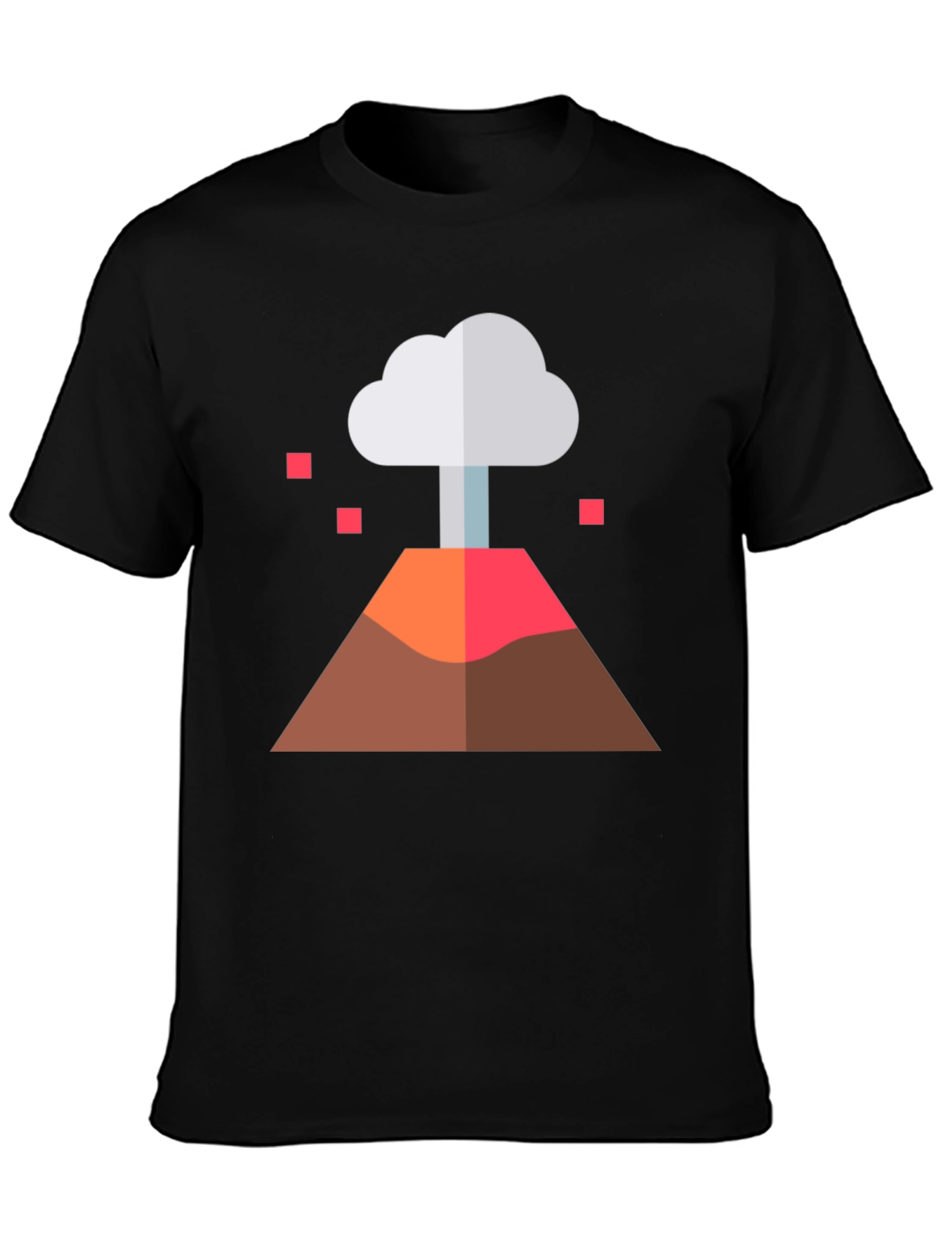 Black Volcano Graphic Tee - Black Cotton Blend view 3