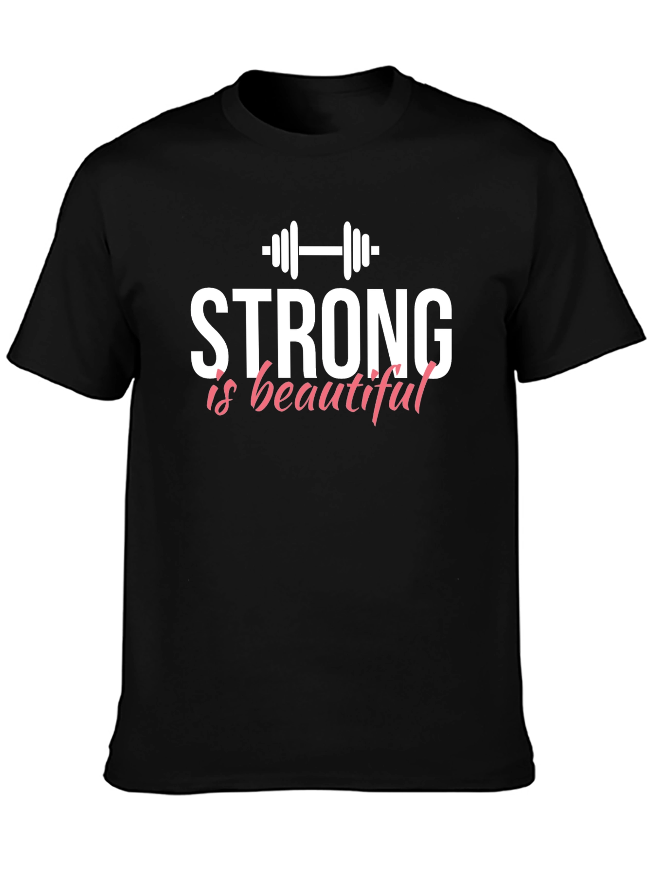 Black Strong Is Beautiful Graphic T-Shirt view 3