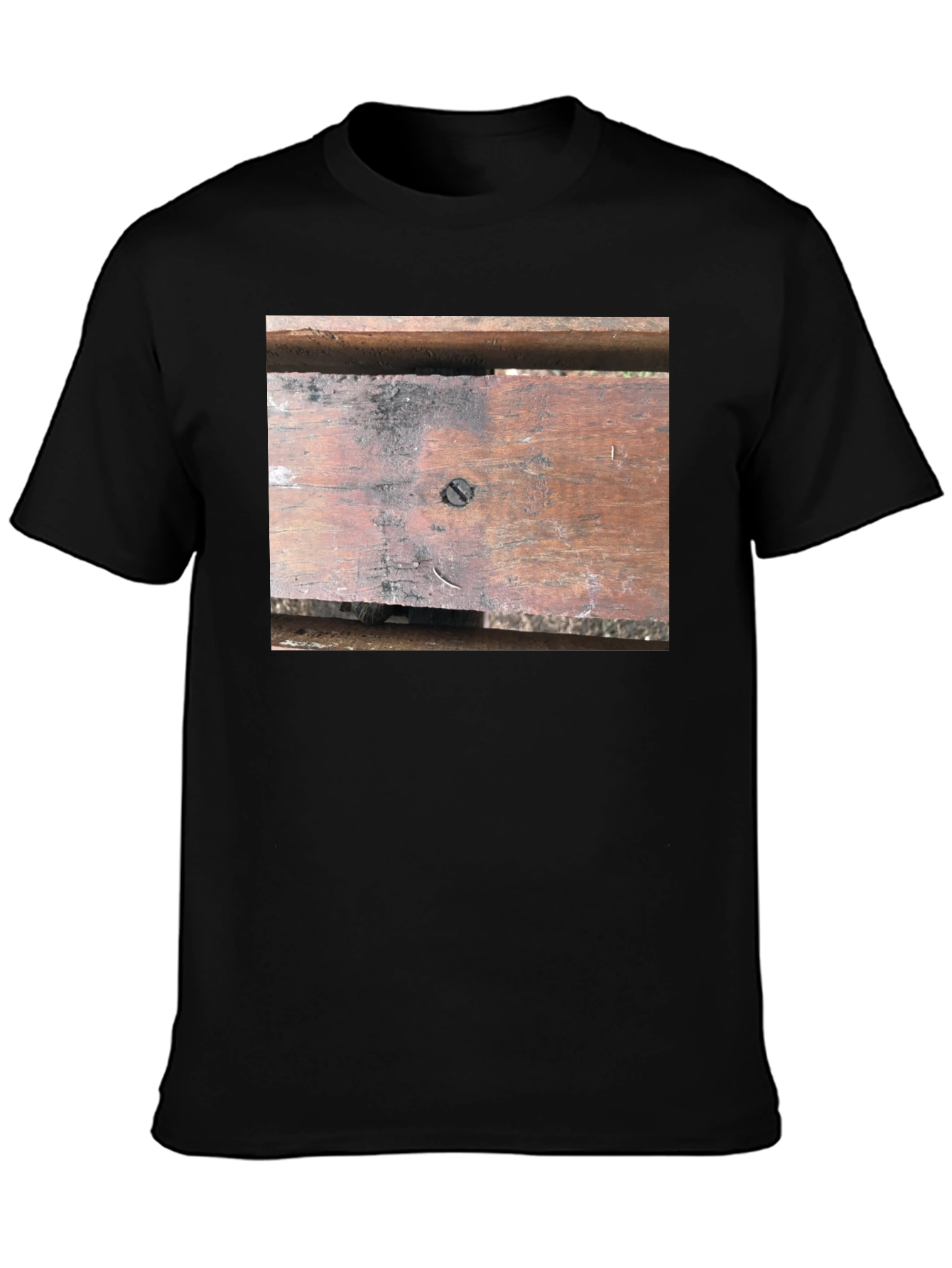 Black Wood Panel T-Shirt view 3