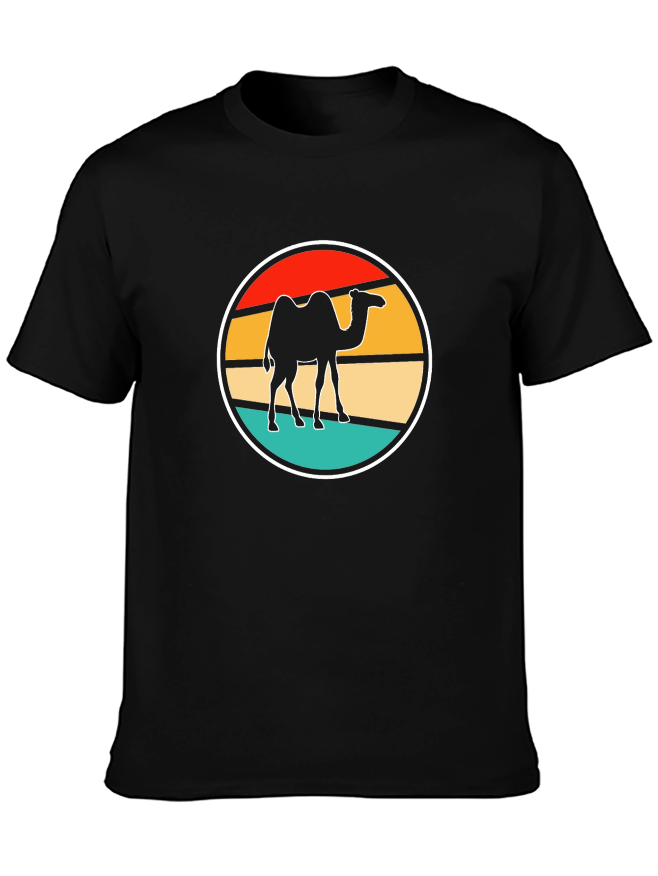 Black Retro Camel T-Shirt - Desert Vibes view 3