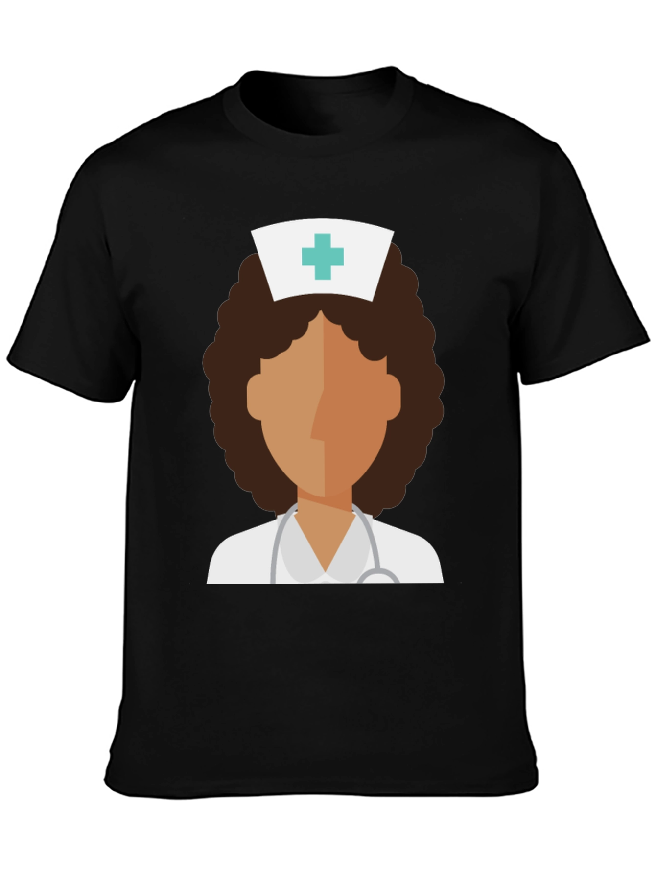 Black Nurse Graphic Tee - Unisex Medical T-Shirt view 3