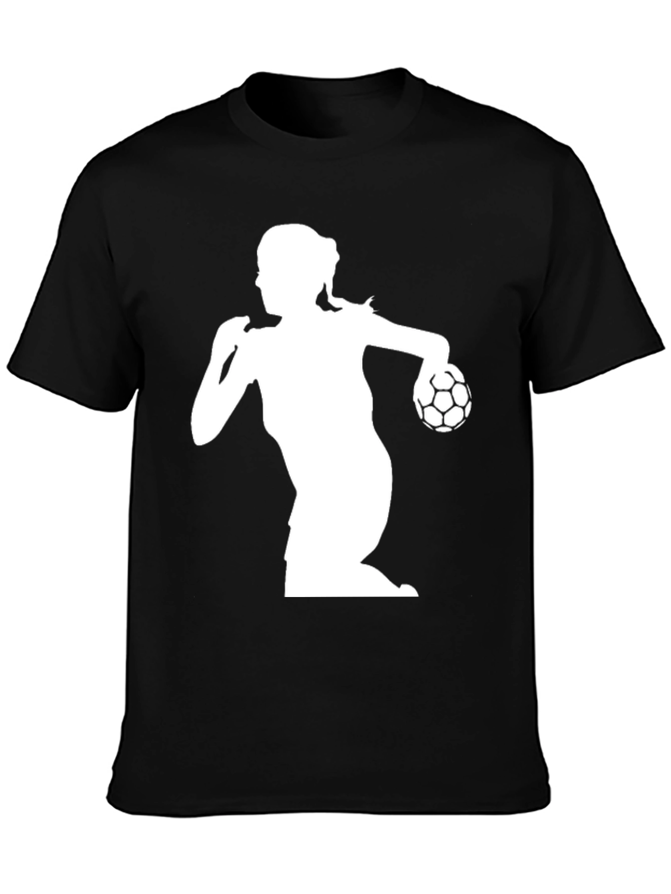 Black Handball Player Graphic Tee - Black view 3