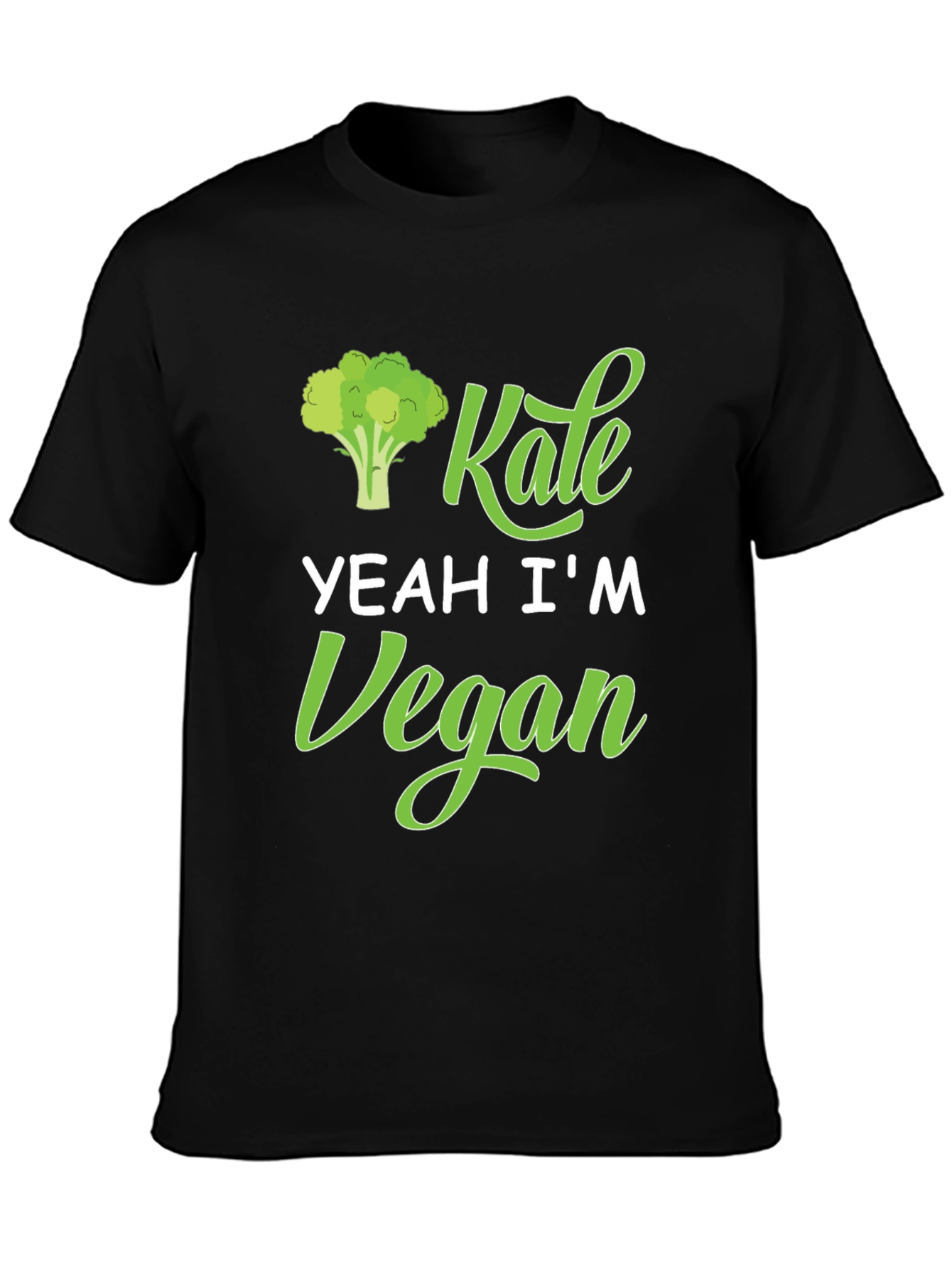 Black Kale Yeah I'm Vegan T-Shirt view 3