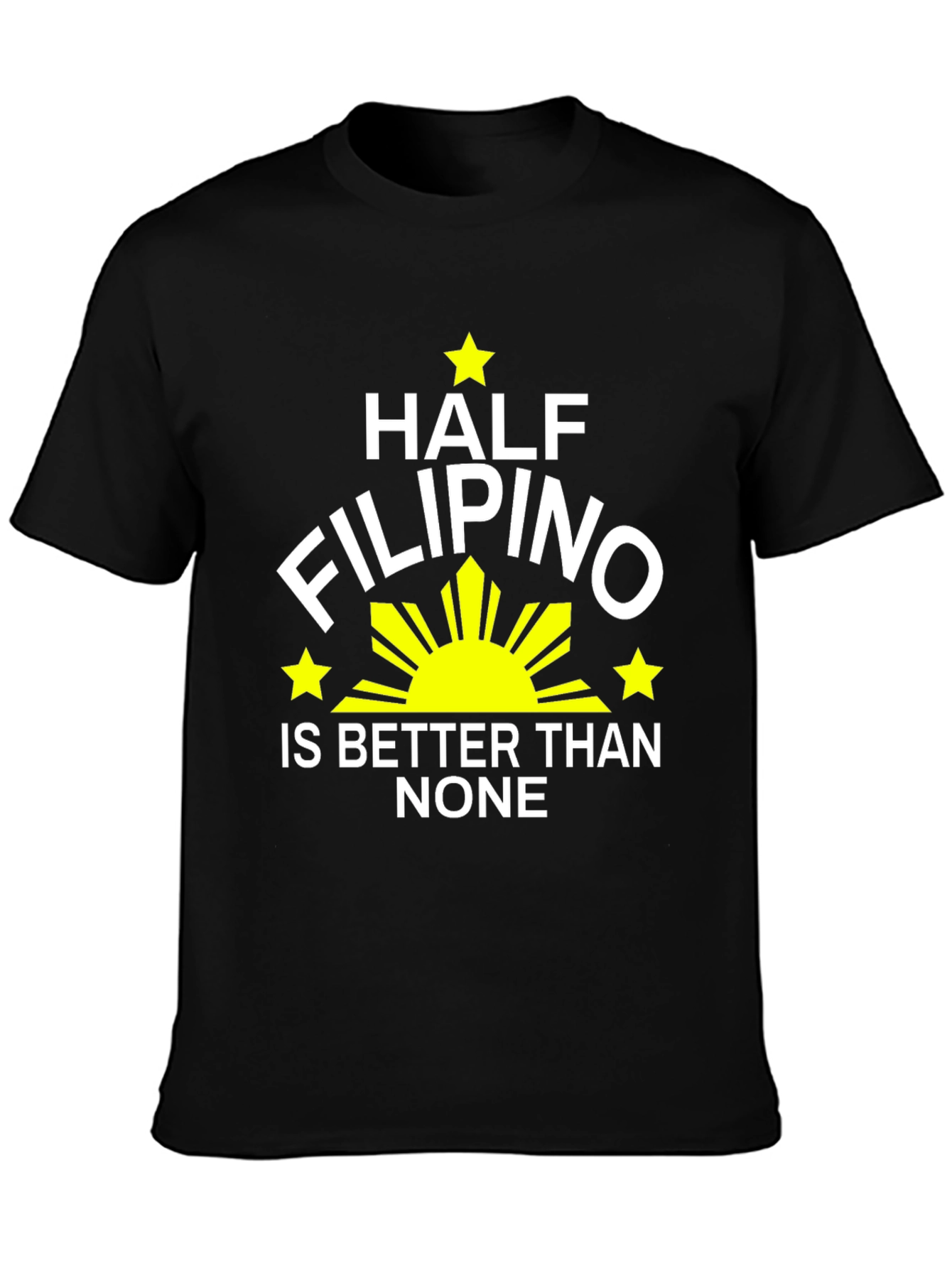 Black Half Filipino Better Than None Black Tee view 3