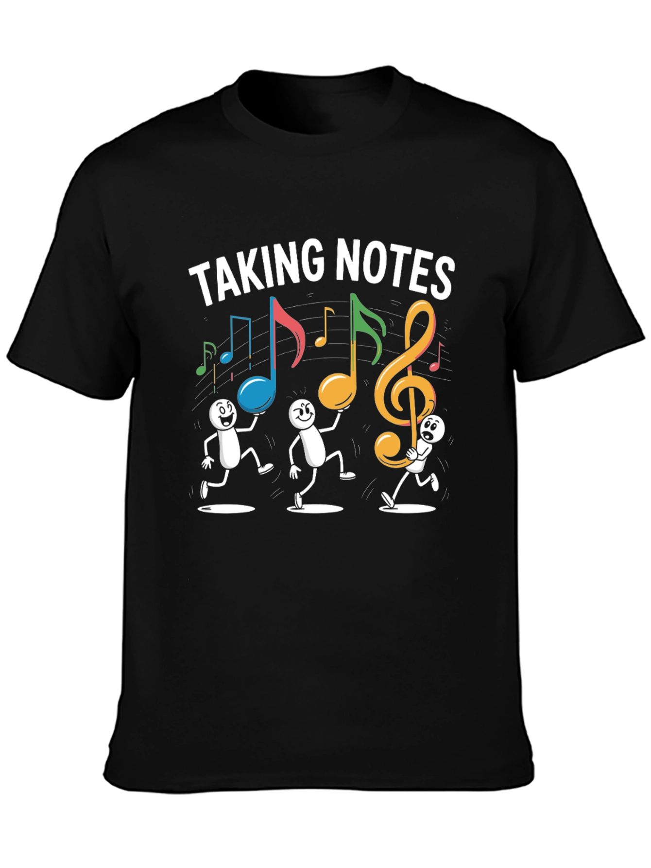 Black Taking Notes Graphic Tee view 3