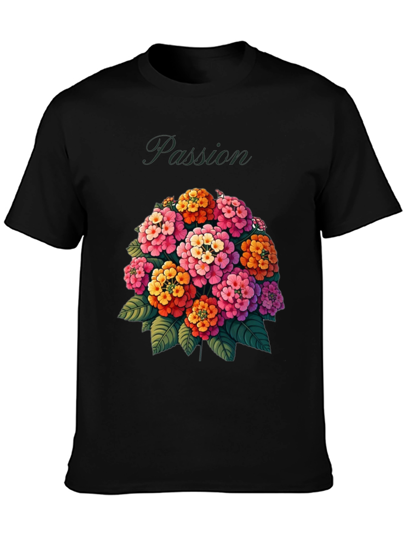 Black Passion Flower T-Shirt view 3