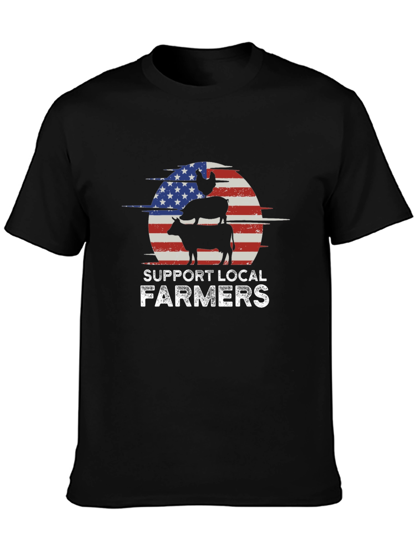 Support Local Farmers T-Shirt | Patriotic Farm Tee - 3