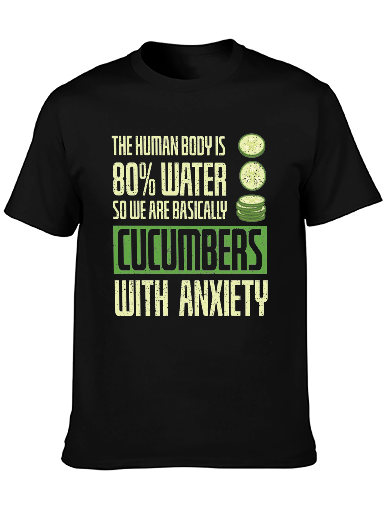 Black Cucumber Anxiety Graphic Tee view 3