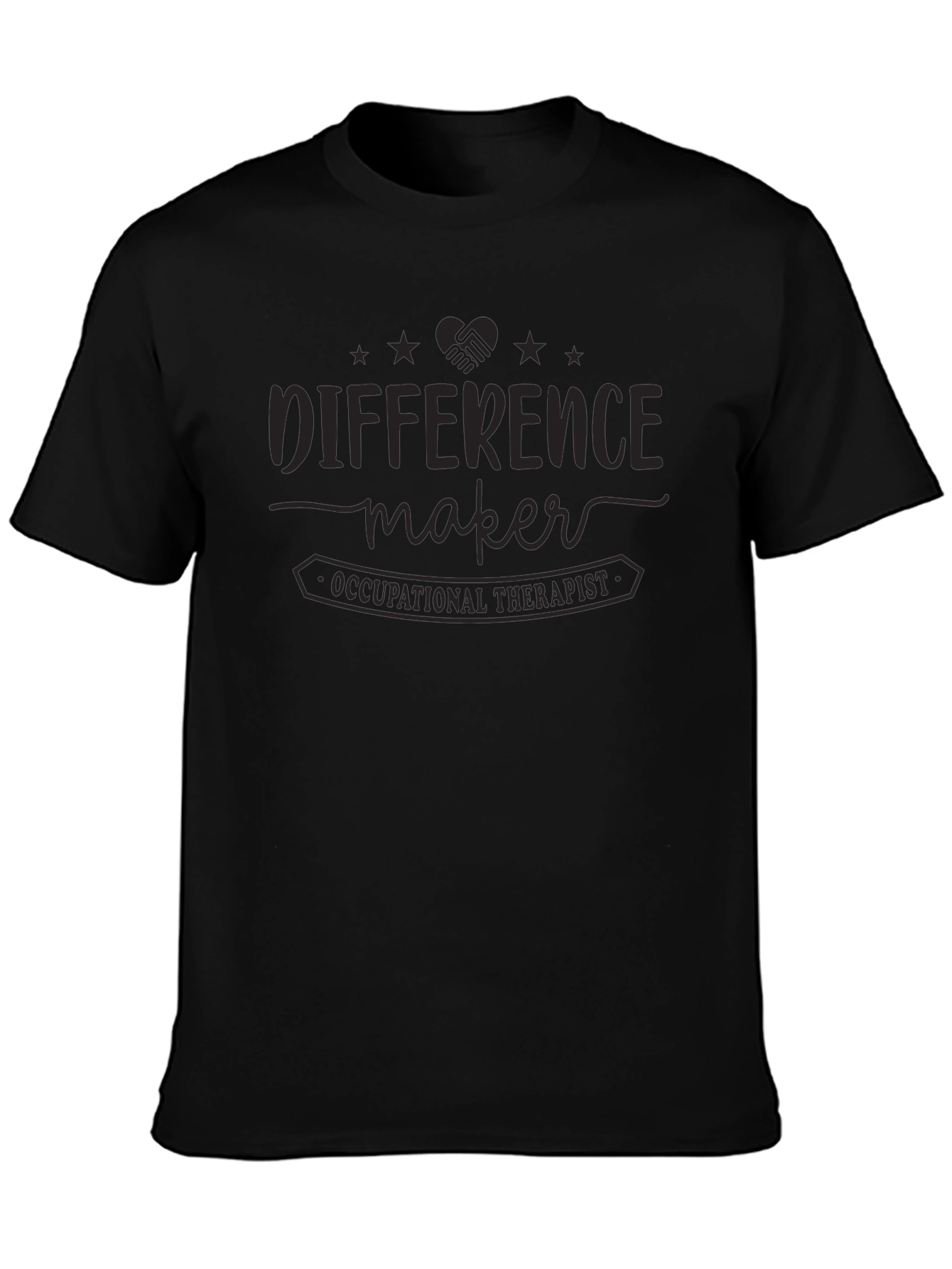 Black Occupational Therapist T-Shirt: Difference Maker view 3