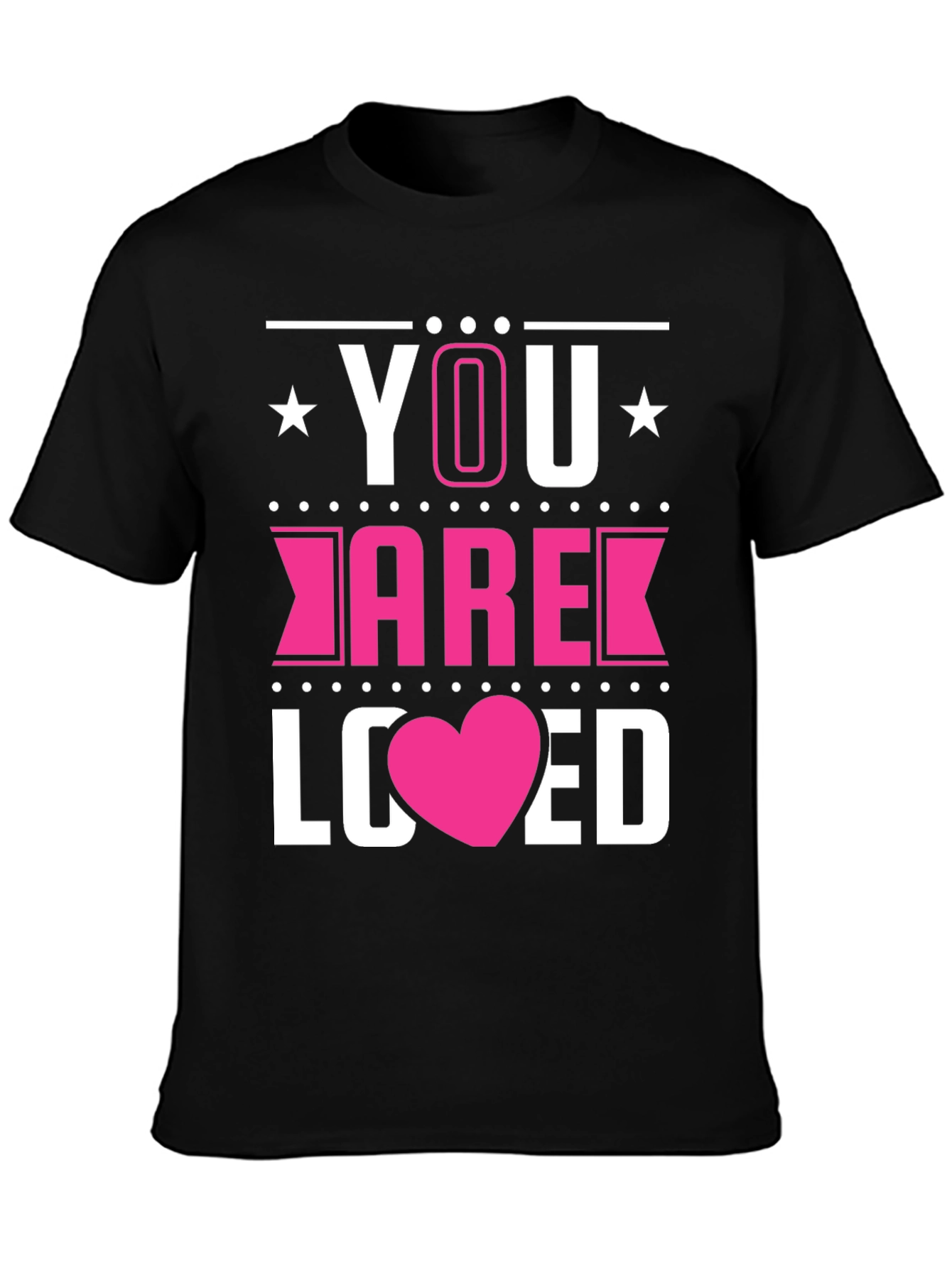 Black You Are Loved T-Shirt - Stylish Graphic Tee view 3