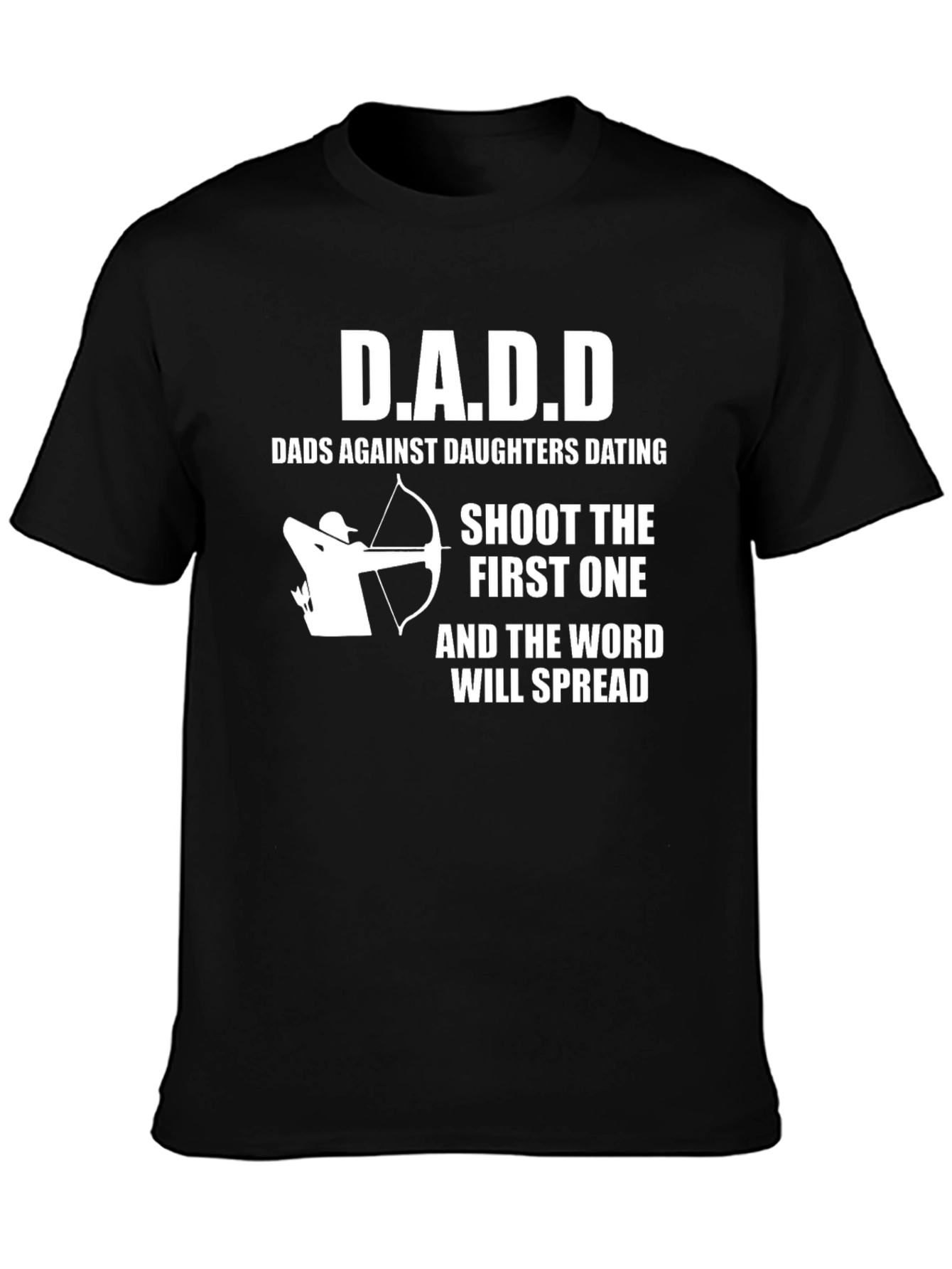 Black D.A.D.D. Graphic T-Shirt - Funny Dad Humor Tee view 3