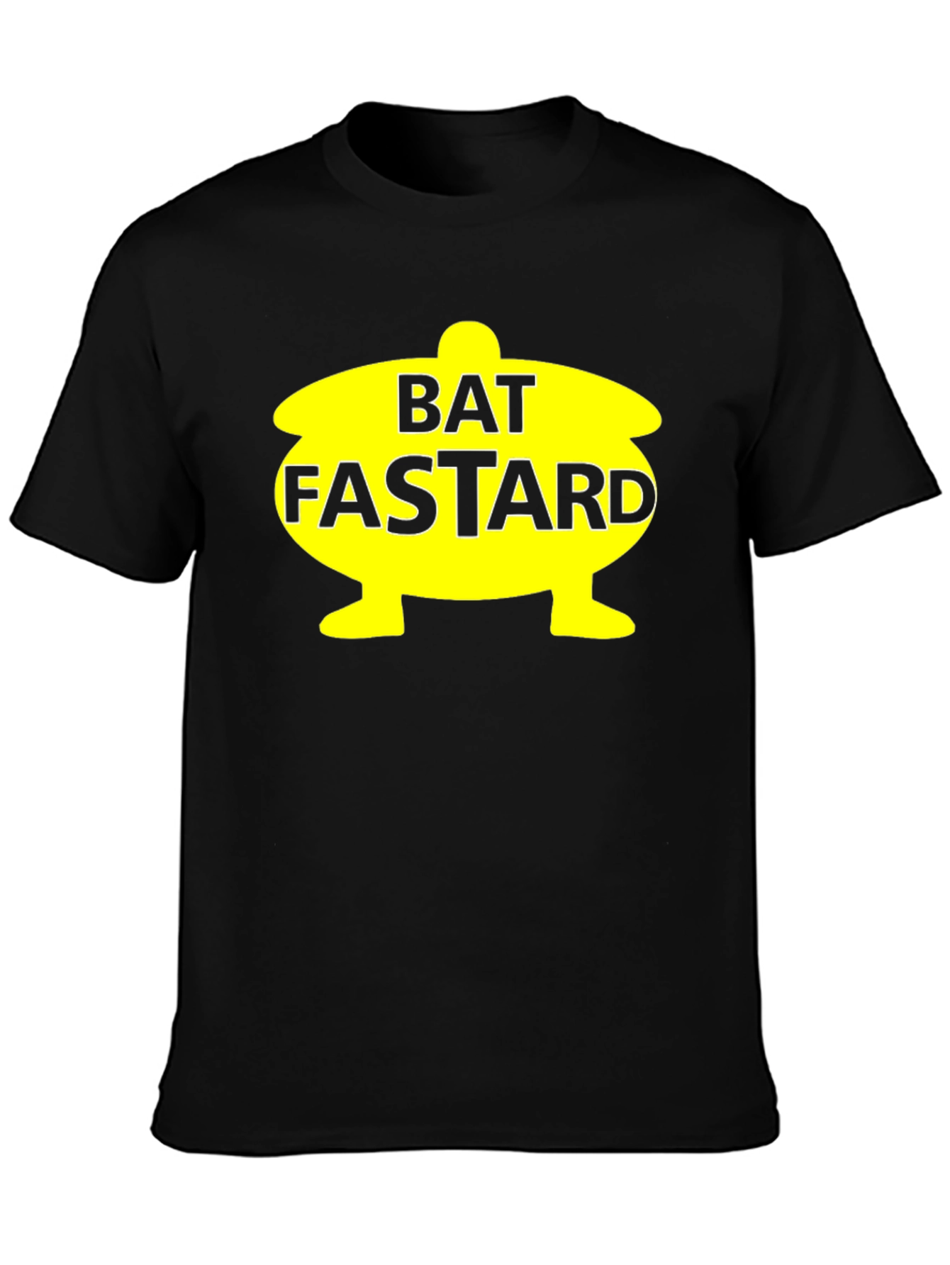 Black Bat Fastard T-Shirt - Novelty Graphic Tee view 3