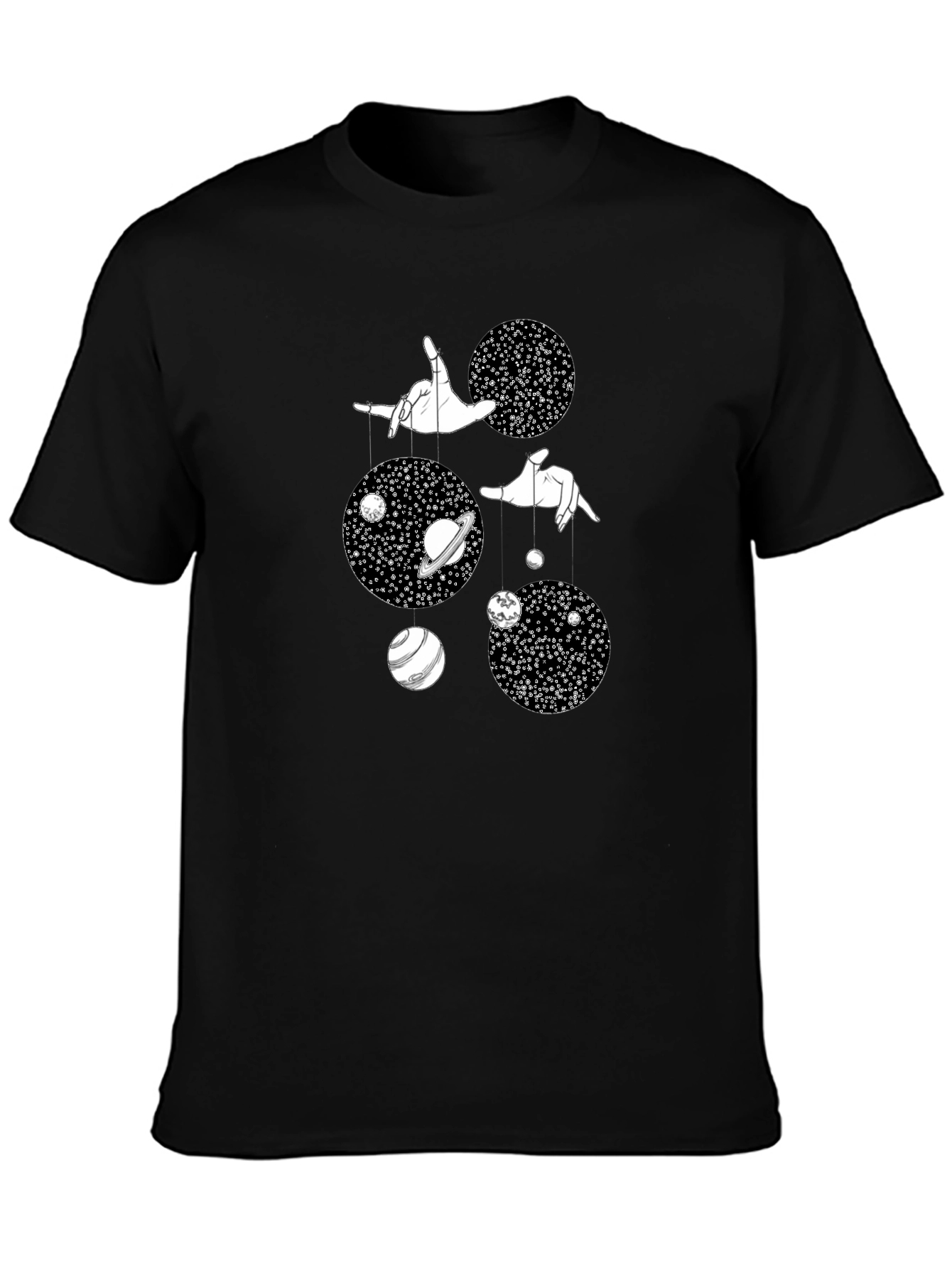 Black Cosmic Marionette Graphic Tee - Black view 3