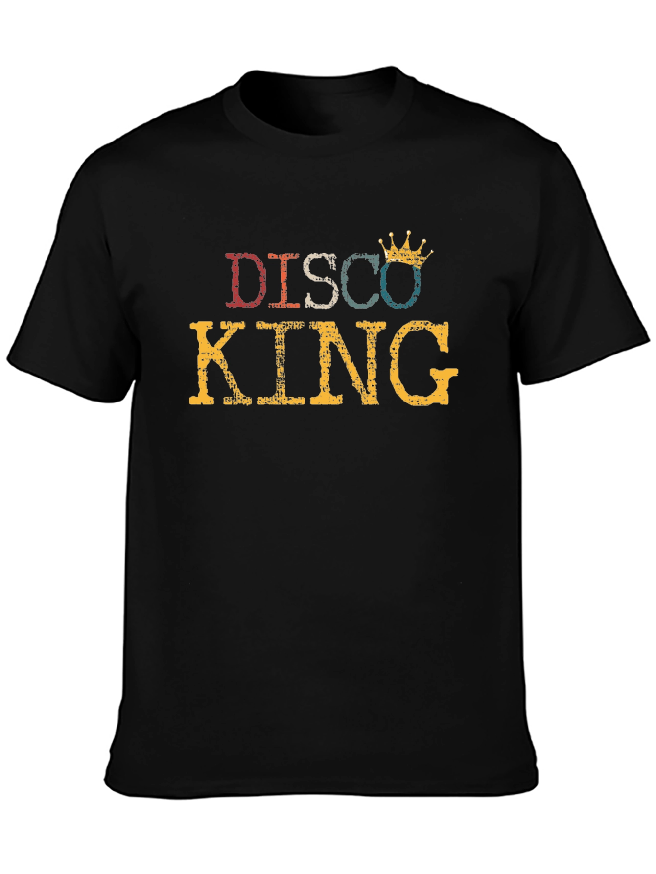 Black Disco King Vintage Style T-Shirt view 3