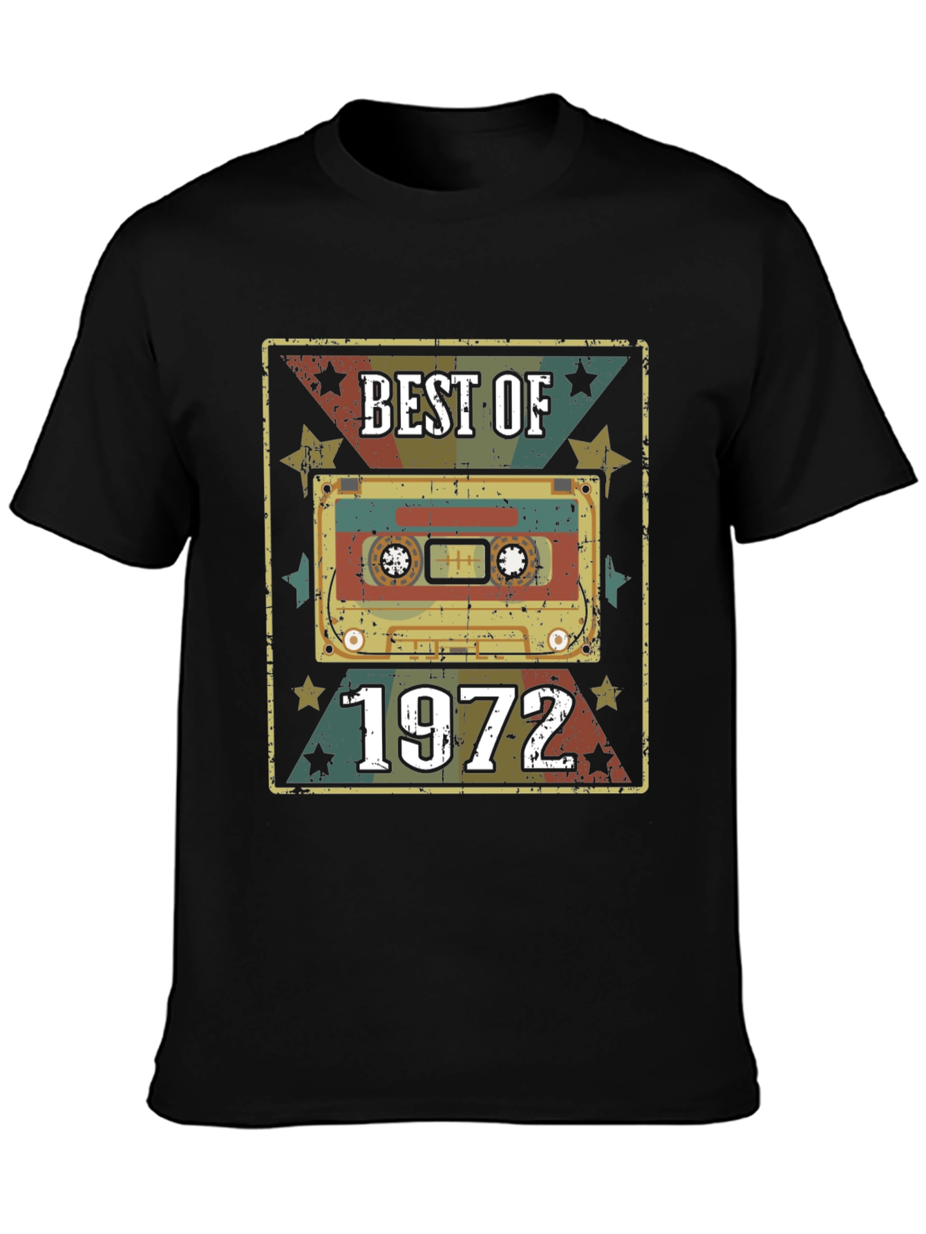 Black Best of 1972 Cassette Tape Graphic Tee view 3