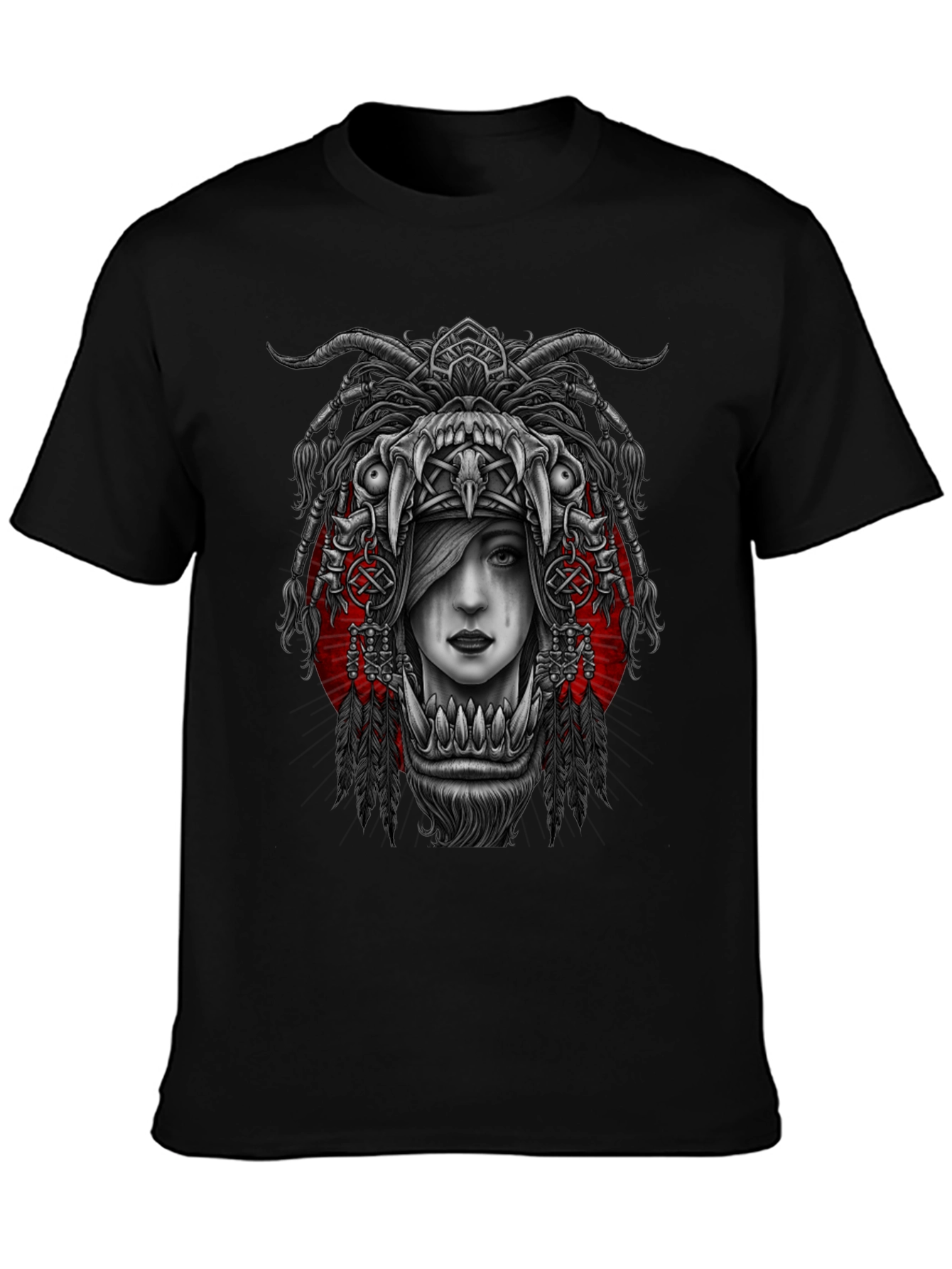 Black Tribal Queen Graphic Tee view 3