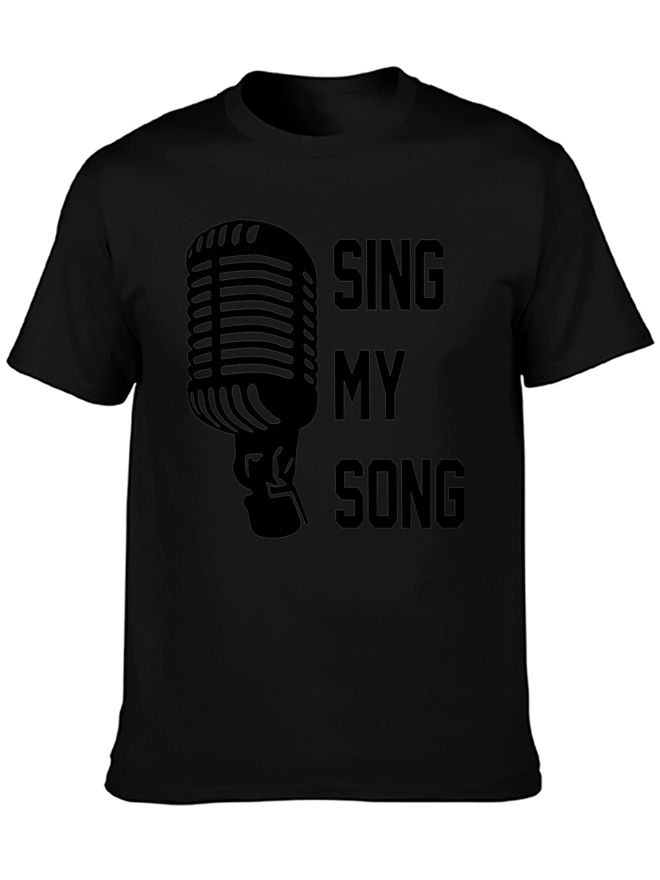 Black Sing My Song Graphic Tee - Black view 3