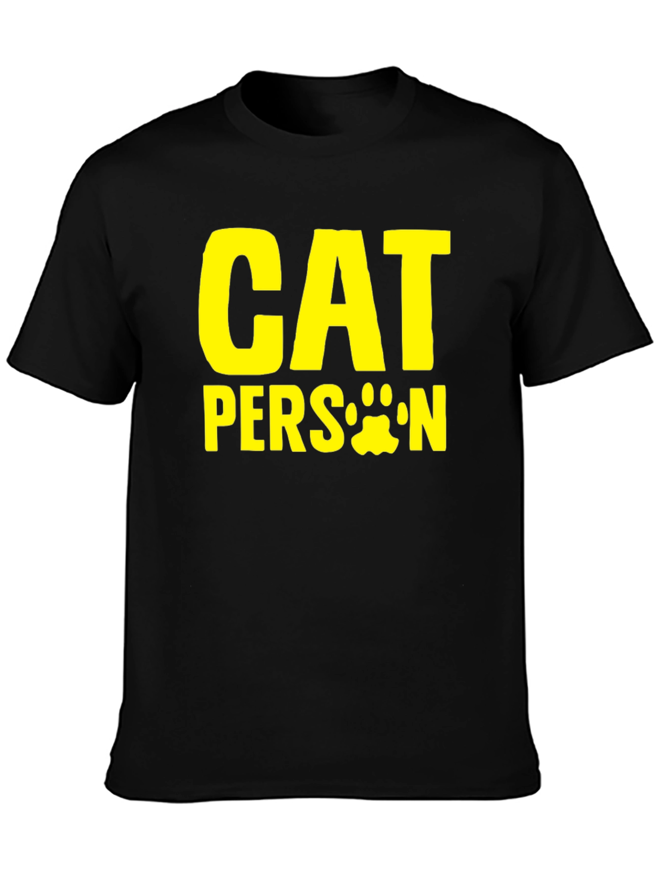 Black Cat Person T-Shirt - Funny Pet Lover Tee view 3
