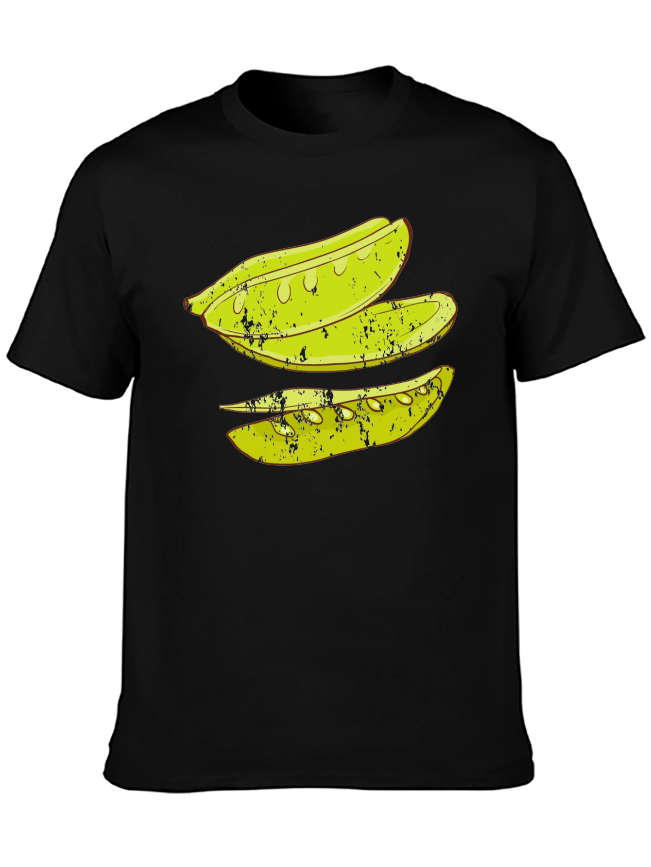 Black Pickle Slice Graphic Tee - Black Cotton T-Shirt view 3