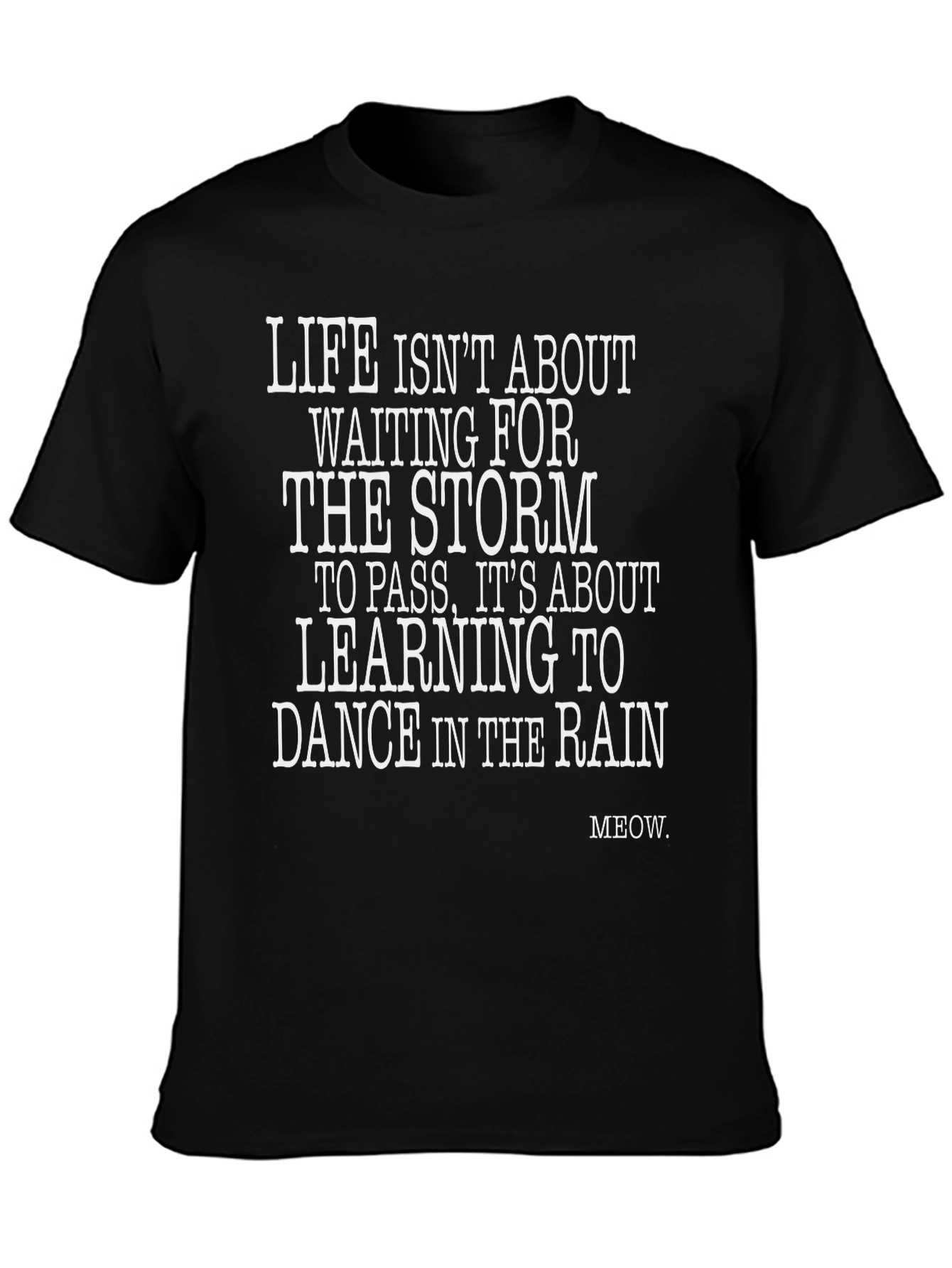 Black Dance in the Rain Graphic Tee - Black view 3