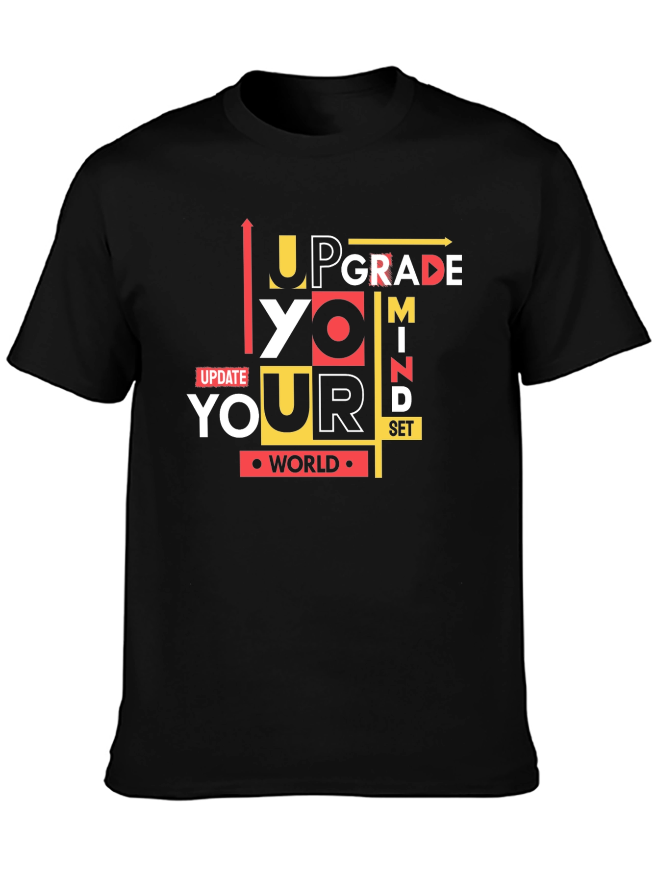 Black Upgrade Your Mindset Graphic T-Shirt view 3